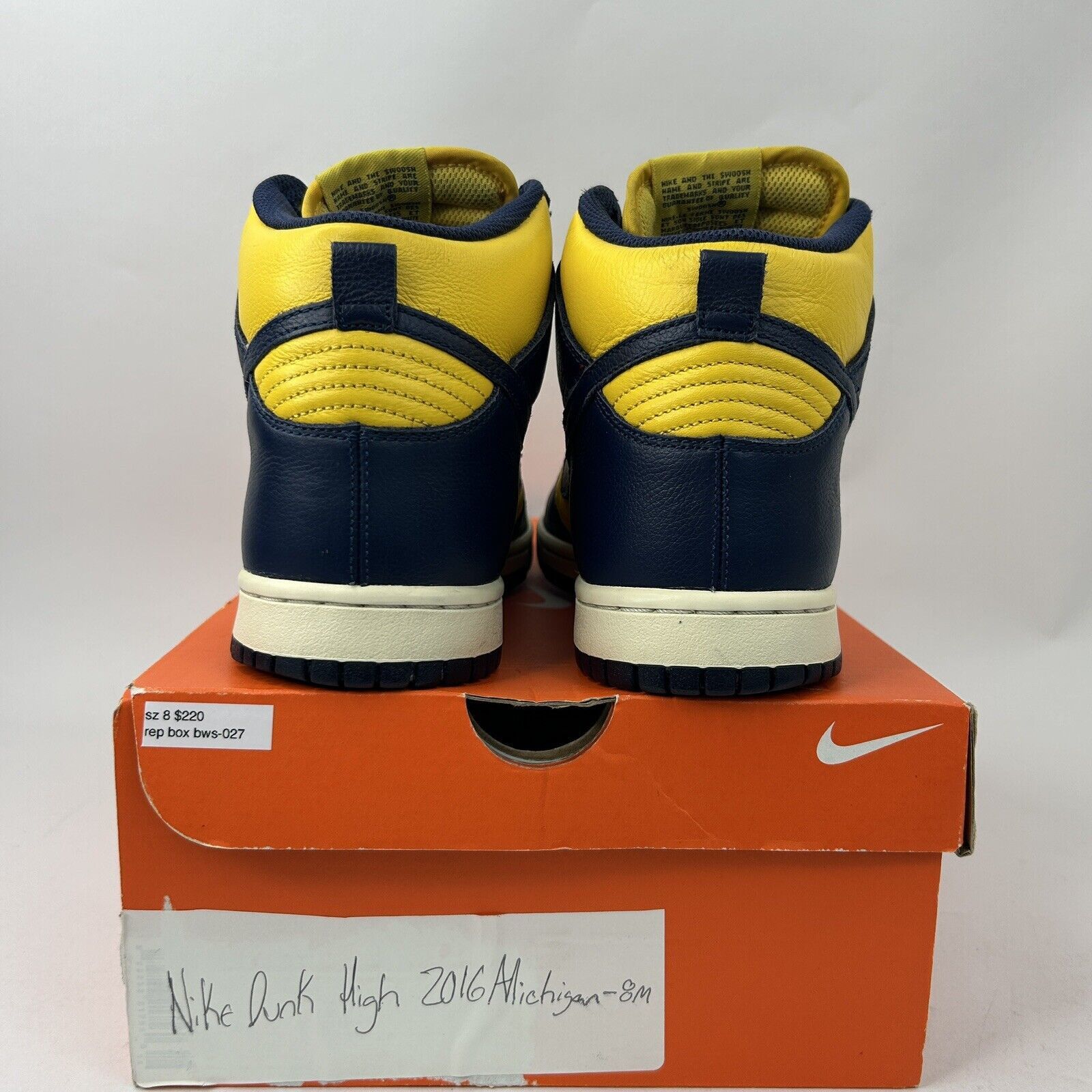 Nike Nike Dunk High Retro “Michigan” 2016 Size US 8 / EU 41 - 4 Thumbnail