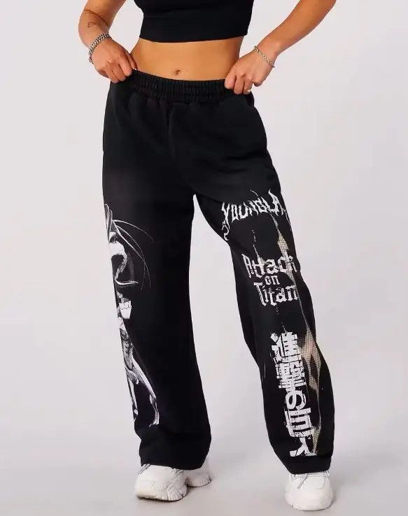 Anime × Japanese Brand Anime Attack On Titan Jogger Pant Size US 31 - 4 Thumbnail