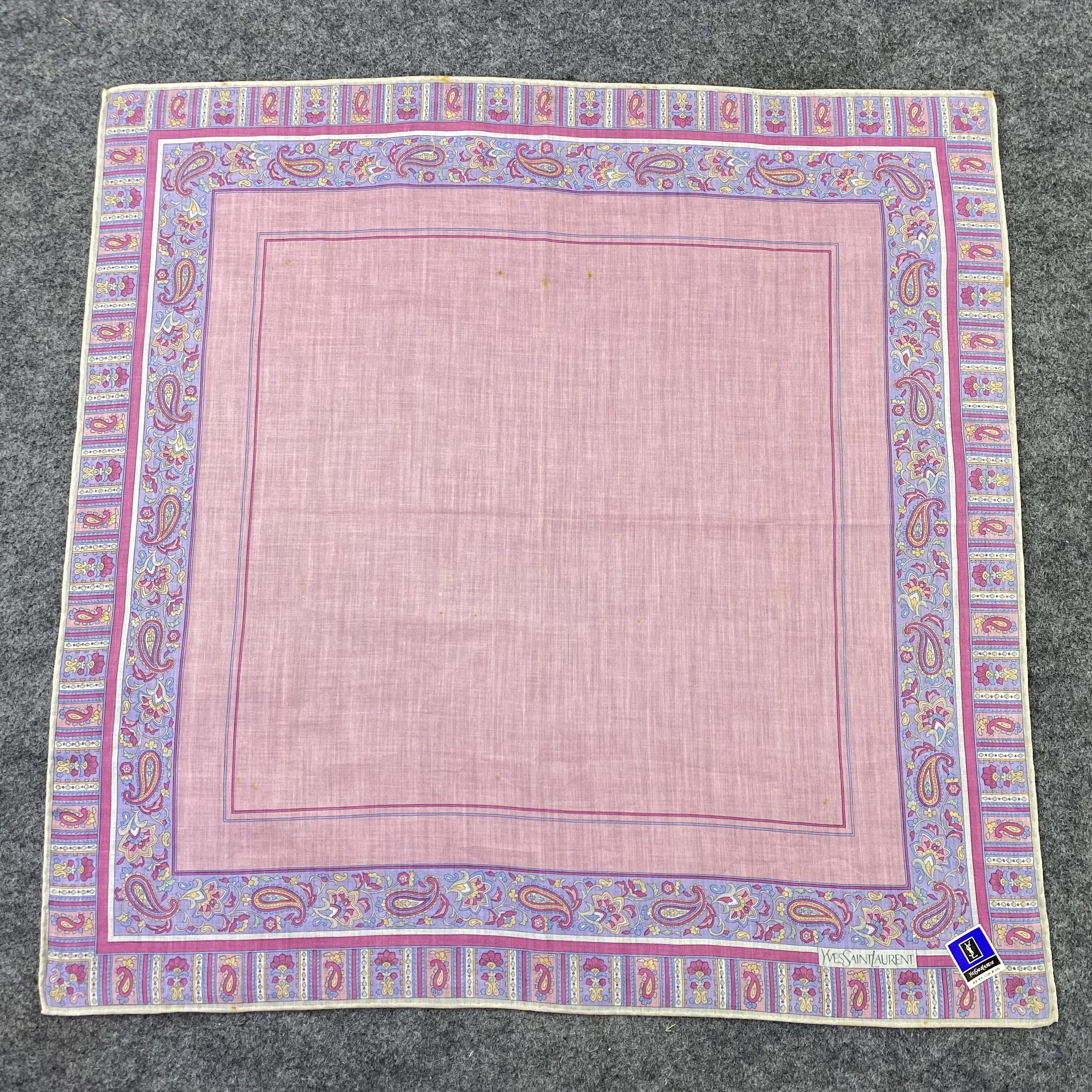 Vintage × Yves Saint Laurent Yves Saint Laurent Handkerchief / Bandana / Neckerchief-B627 Size ONE SIZE - 3 Thumbnail