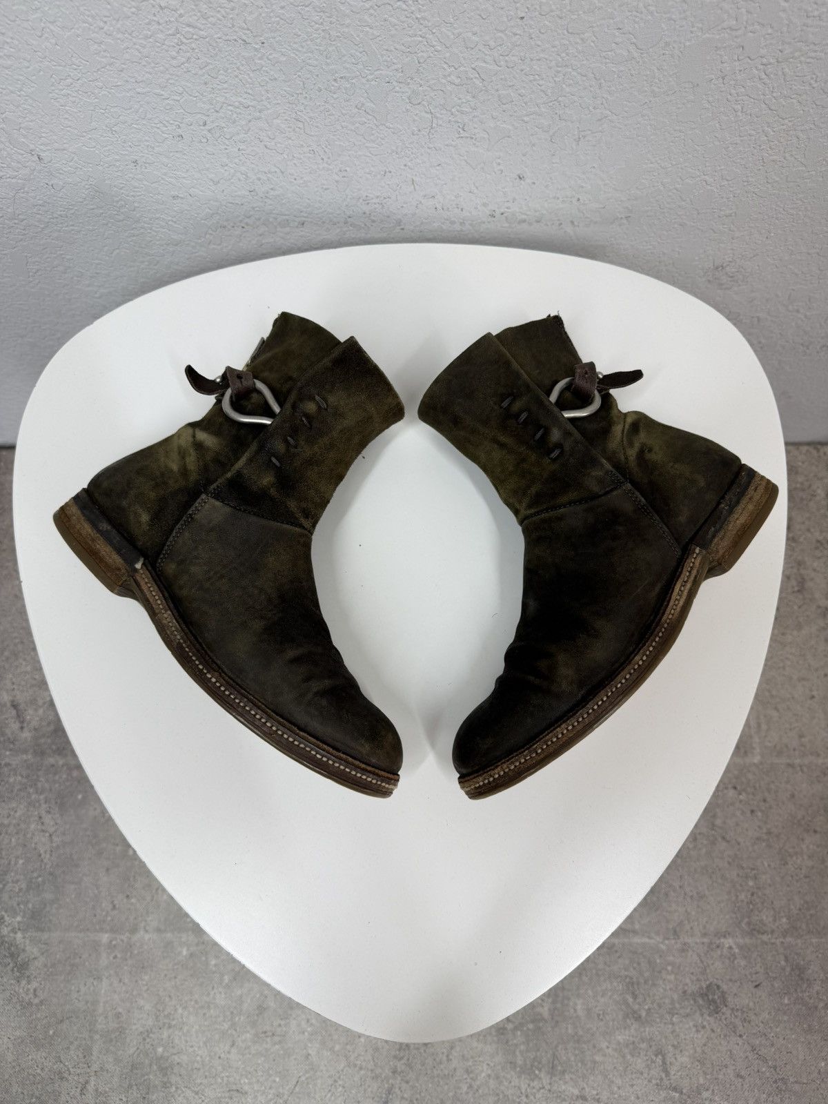 If Six Was Nine Vintage Italian AS 98 Vibe YSL Style Leather Biker Boots Size US 8.5 / EU 41-42 - 13 Thumbnail