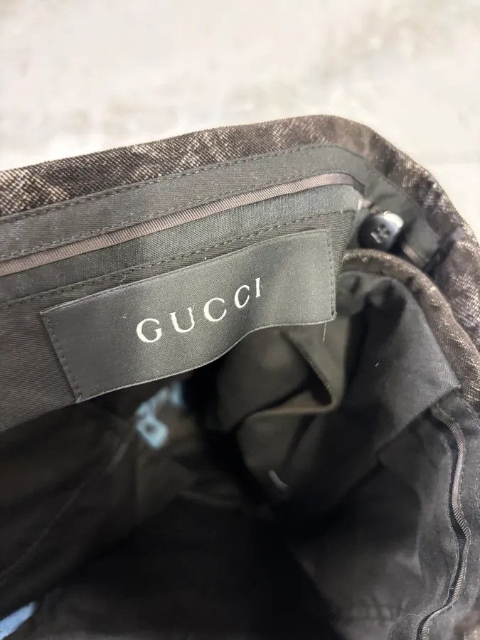 Gucci 2000s Gucci Black Viscose Flower Nature Pants Size US 32 / EU 48 - 9 Thumbnail