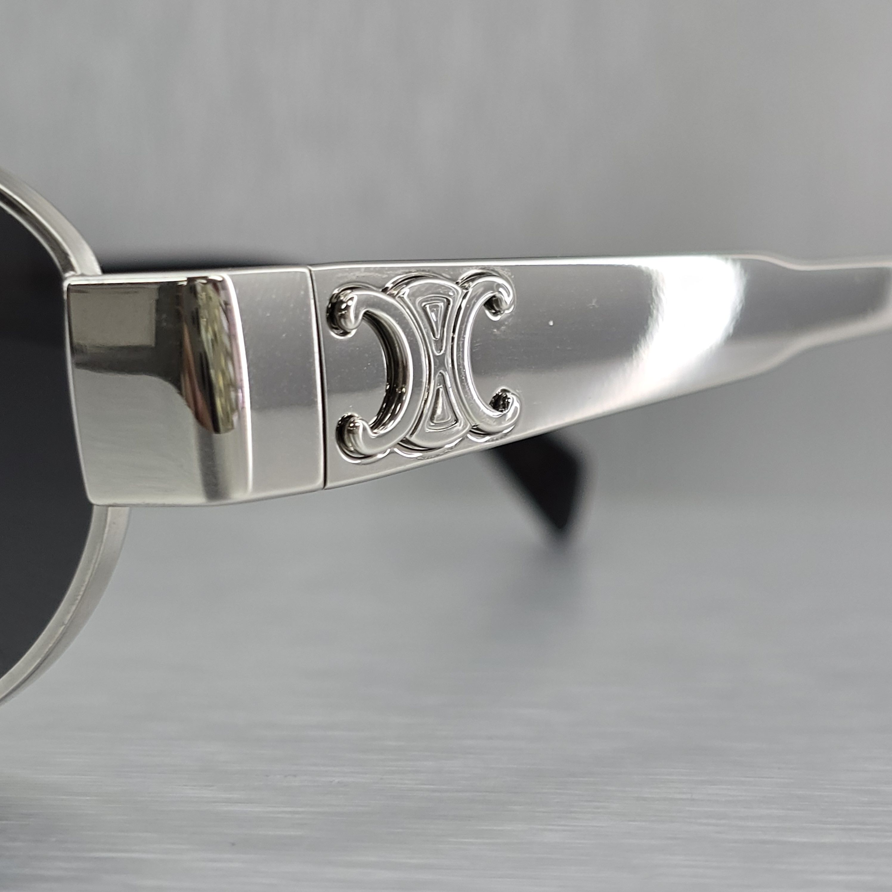 Celine CELINE Triomphe Metal 01 Sunglasses In Metal SILVER Size ONE SIZE - 7 Thumbnail