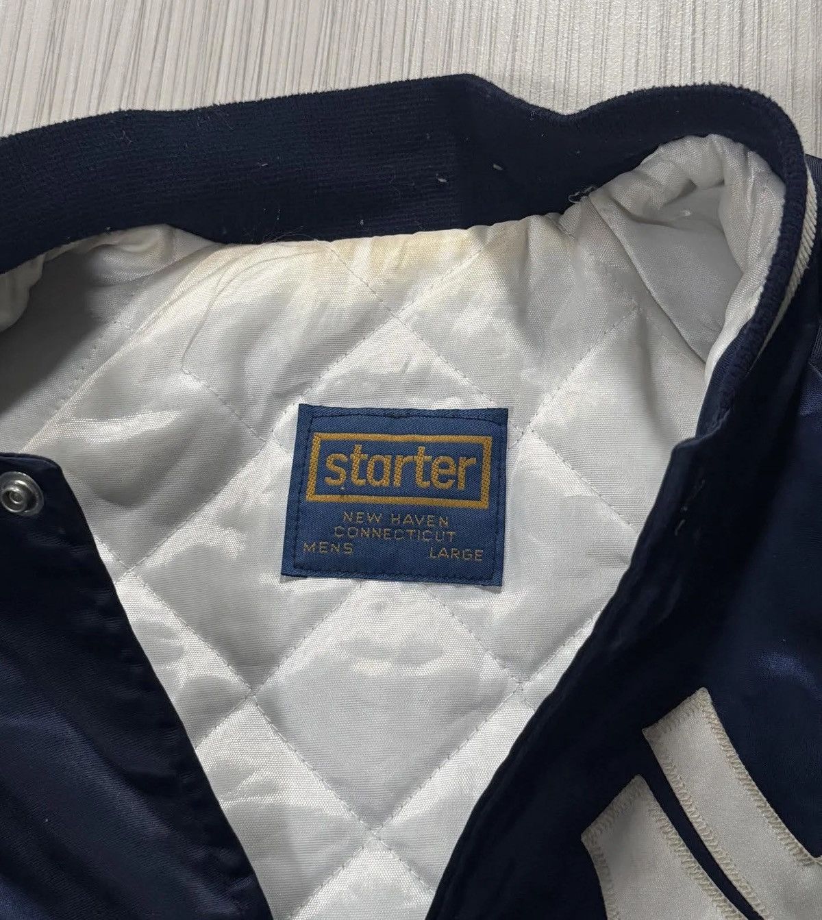 Starter Vintage Starter New York Yankees Satin Dugout Jacket (Size L Size US L / EU 52-54 / 3 - 2 Thumbnail