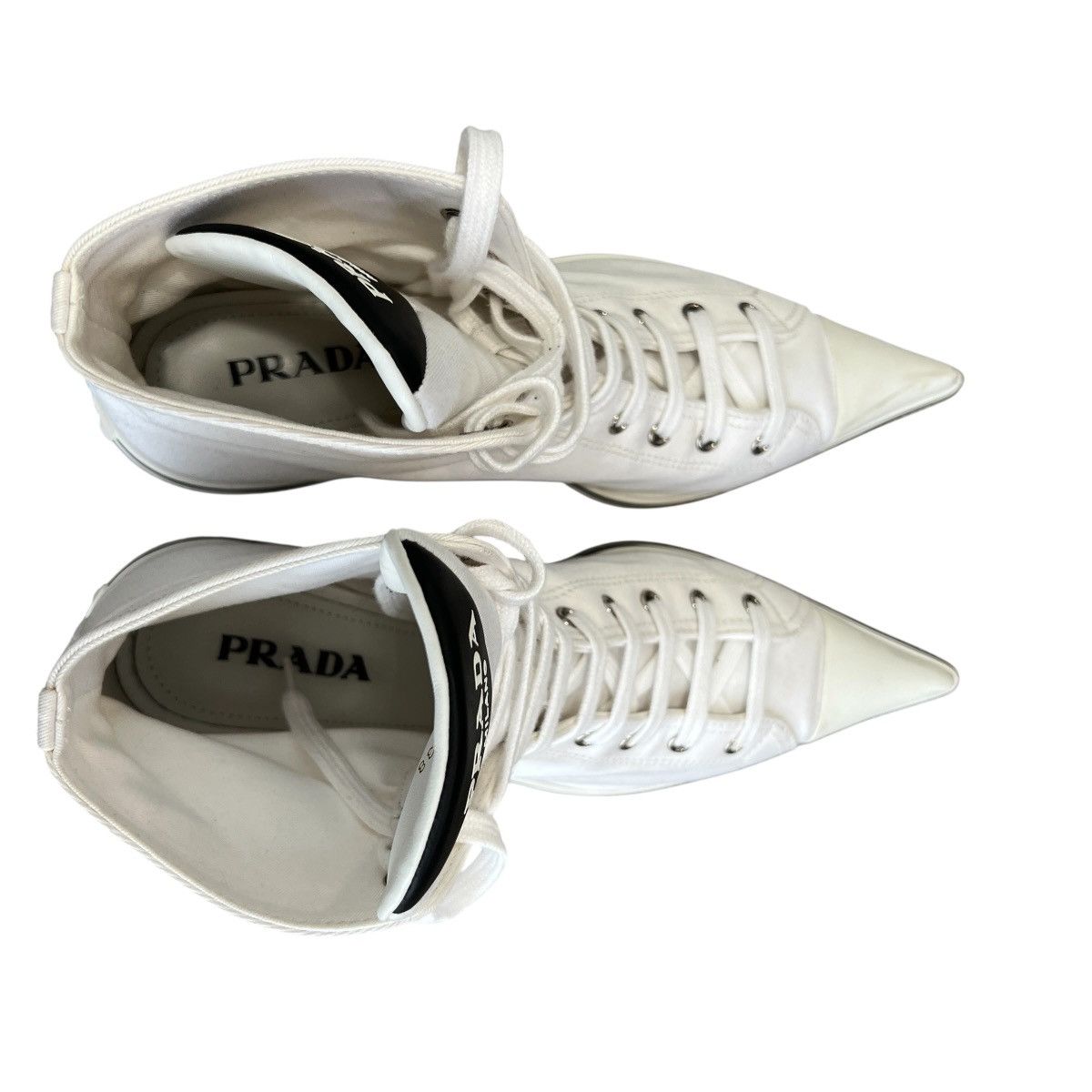 Prada PRADA 2021SS SYNTHESIS HEELED HIGH-TOPSNEAKERS Size US 8 / IT 38 - 7 Thumbnail