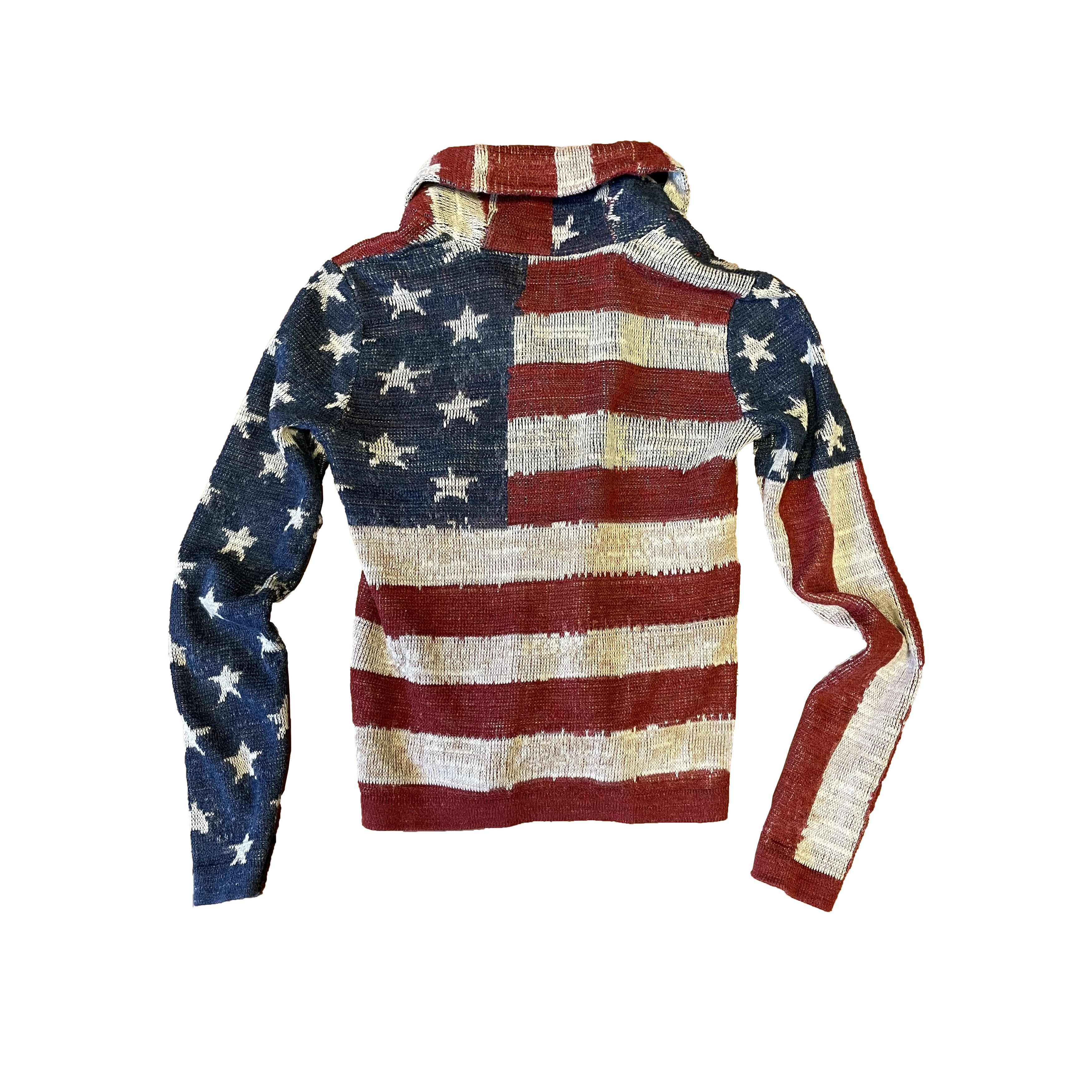 Denim & Supply Ralph Lauren × Polo Ralph Lauren × Ralph Lauren 2010's Ralph Lauren Flag Cardigan Size XS / US 0-2 / IT 36-38 - 2 Thumbnail