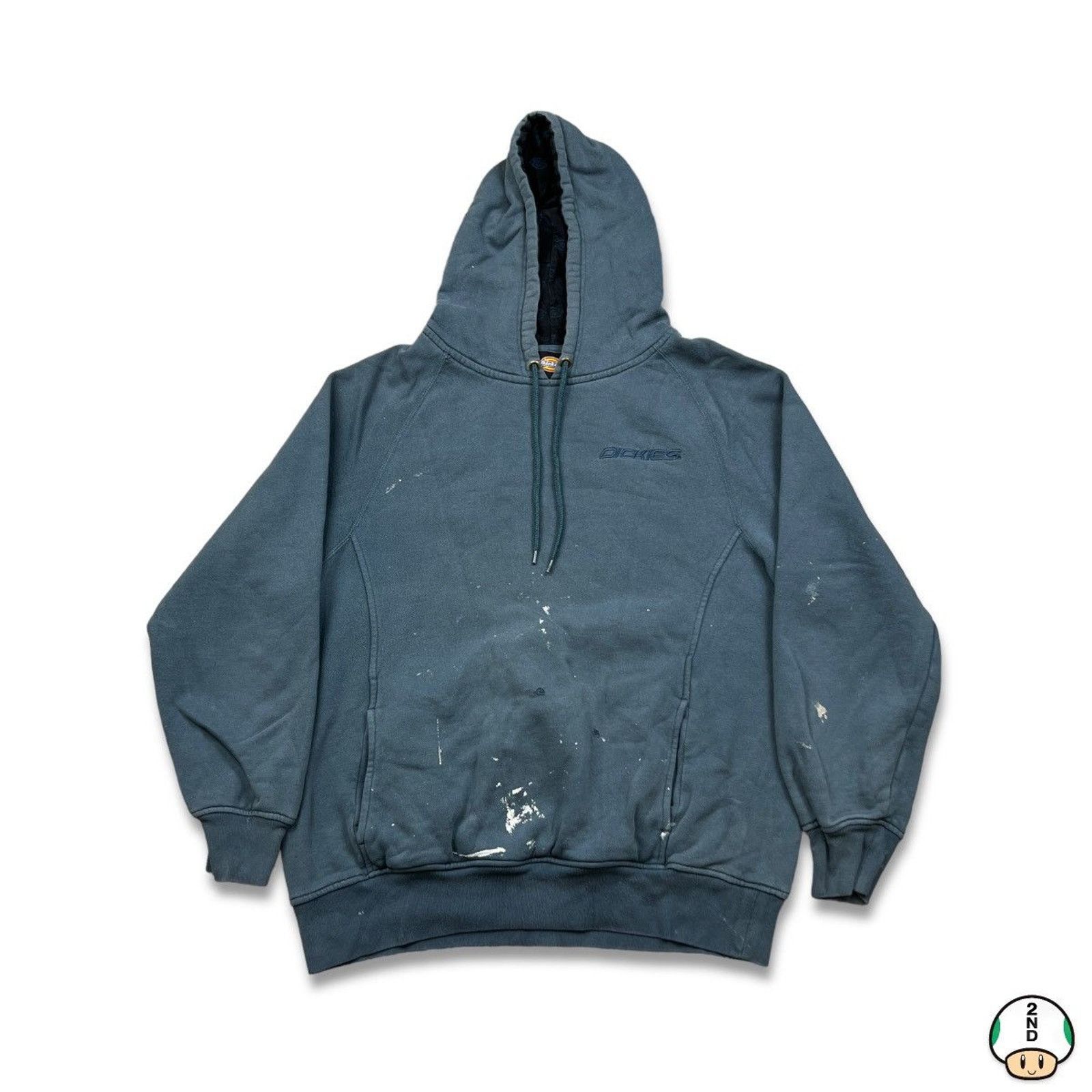 Vintage Dickies Hoodie Paint Stain Distressed Work Pullover