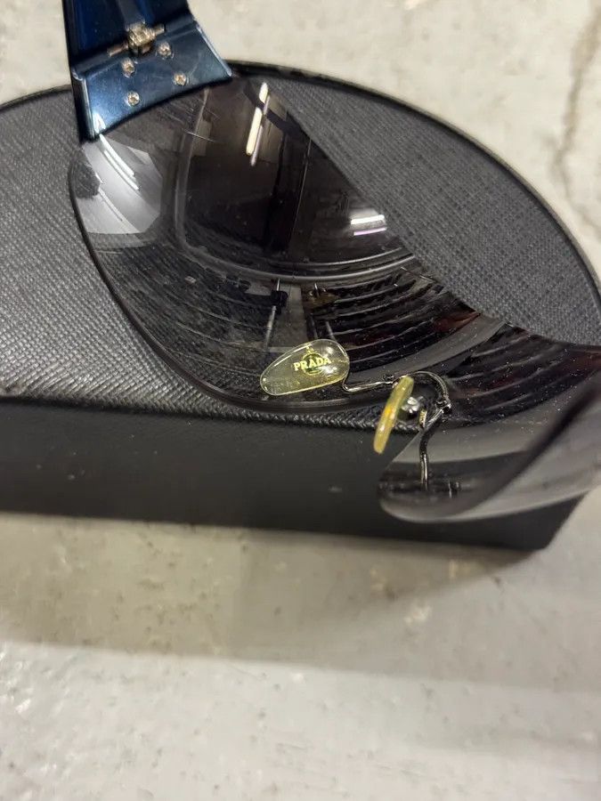 Prada 2000s Prada Blue Studded Sunglasses Size ONE SIZE - 9 Thumbnail