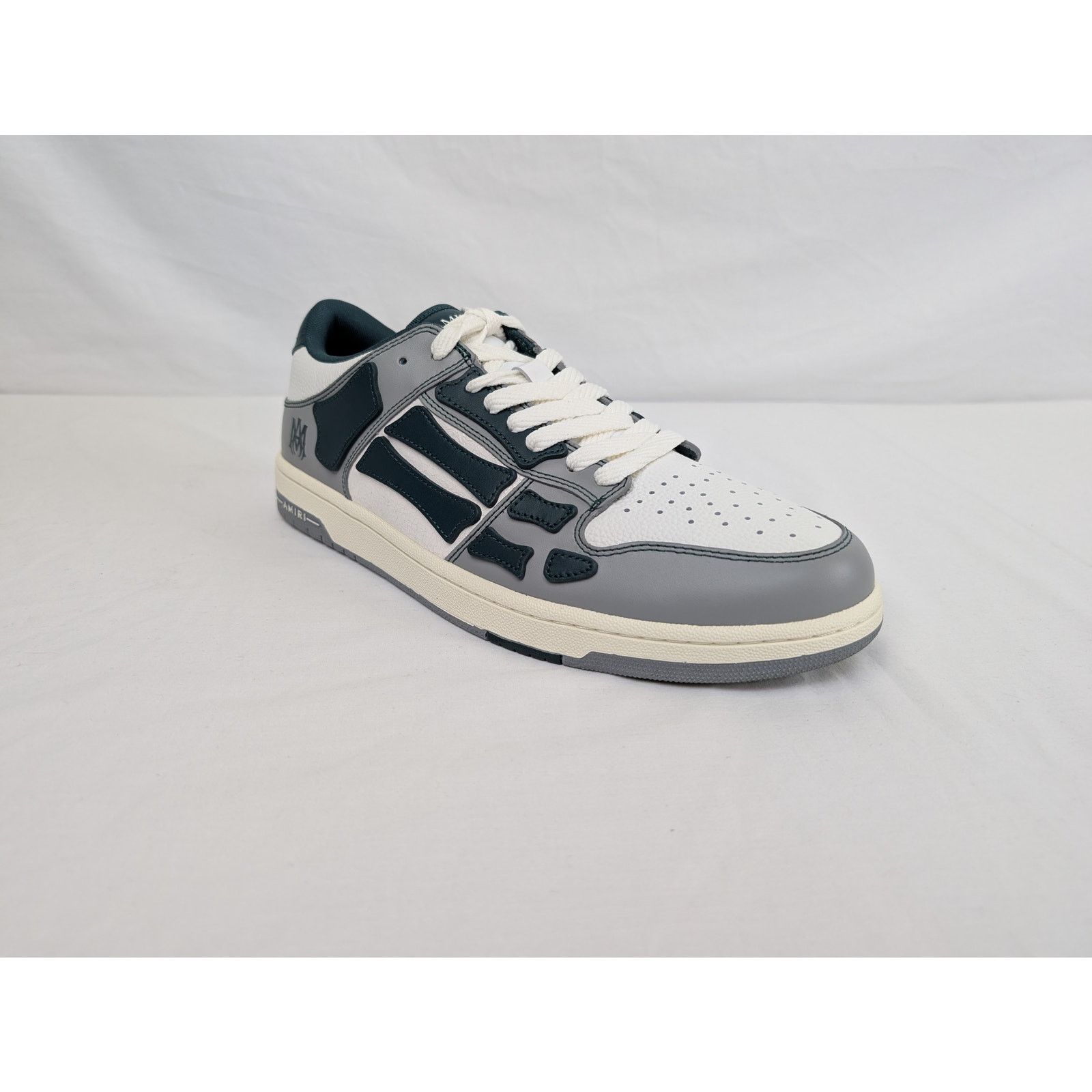 Amiri o1rshd1 Varsity Skel Skeleton Top Low Sneakers in Evergreen Size US 13 / EU 46 - 2 Thumbnail
