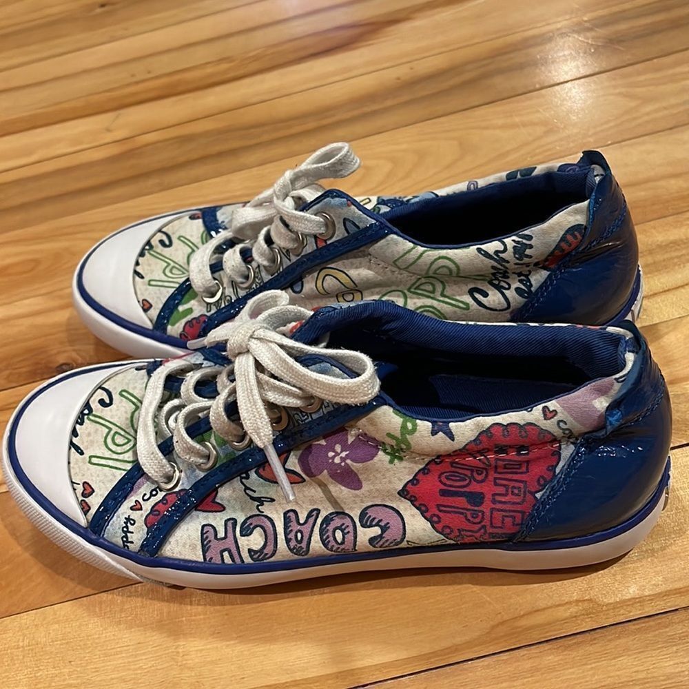 Coach Coach Barrett low top blue patent edged-accent patterned la Size US 6 / IT 36 - 5 Thumbnail