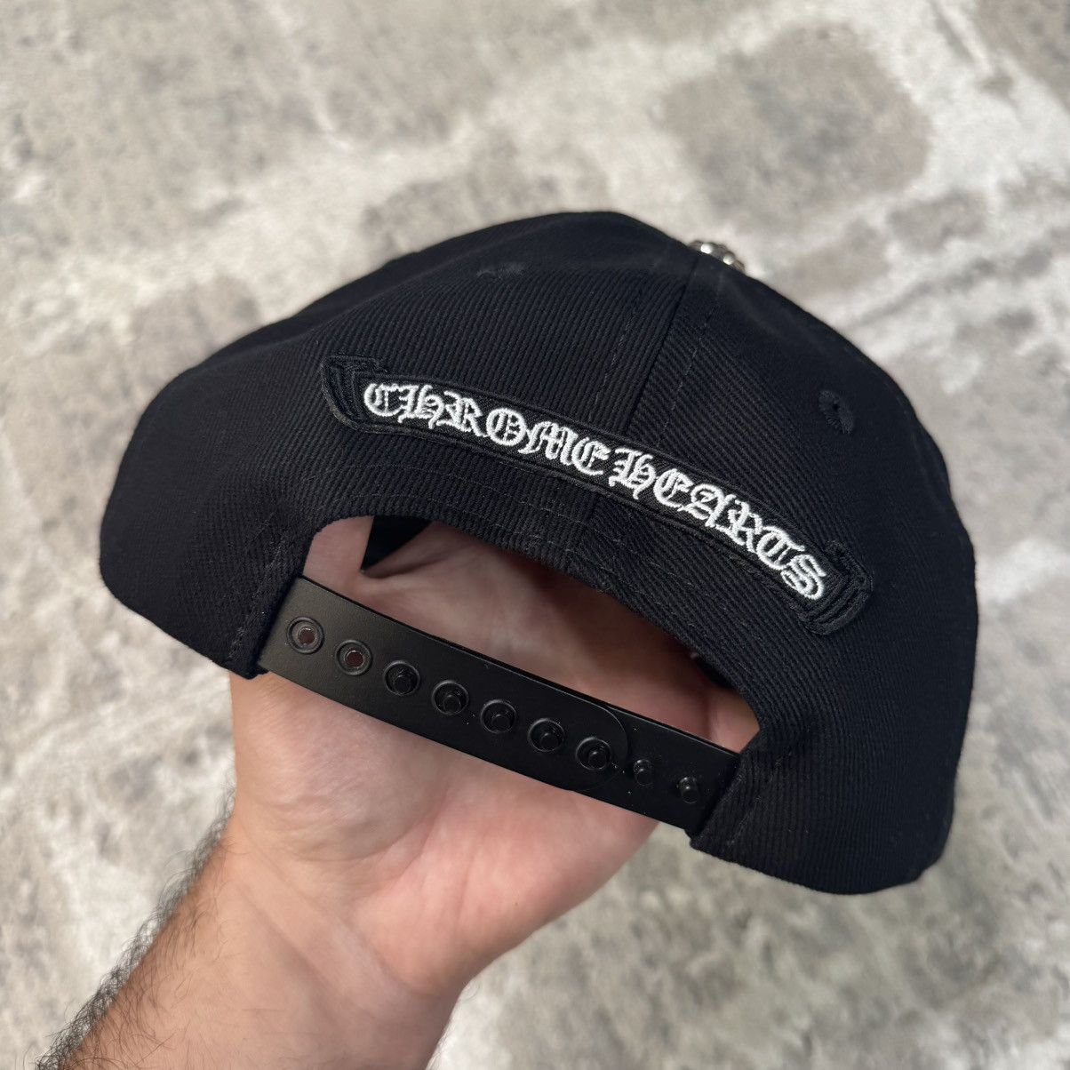 Chrome Hearts Vertical logo waxed denim baseball hat Size ONE SIZE - 5 Thumbnail