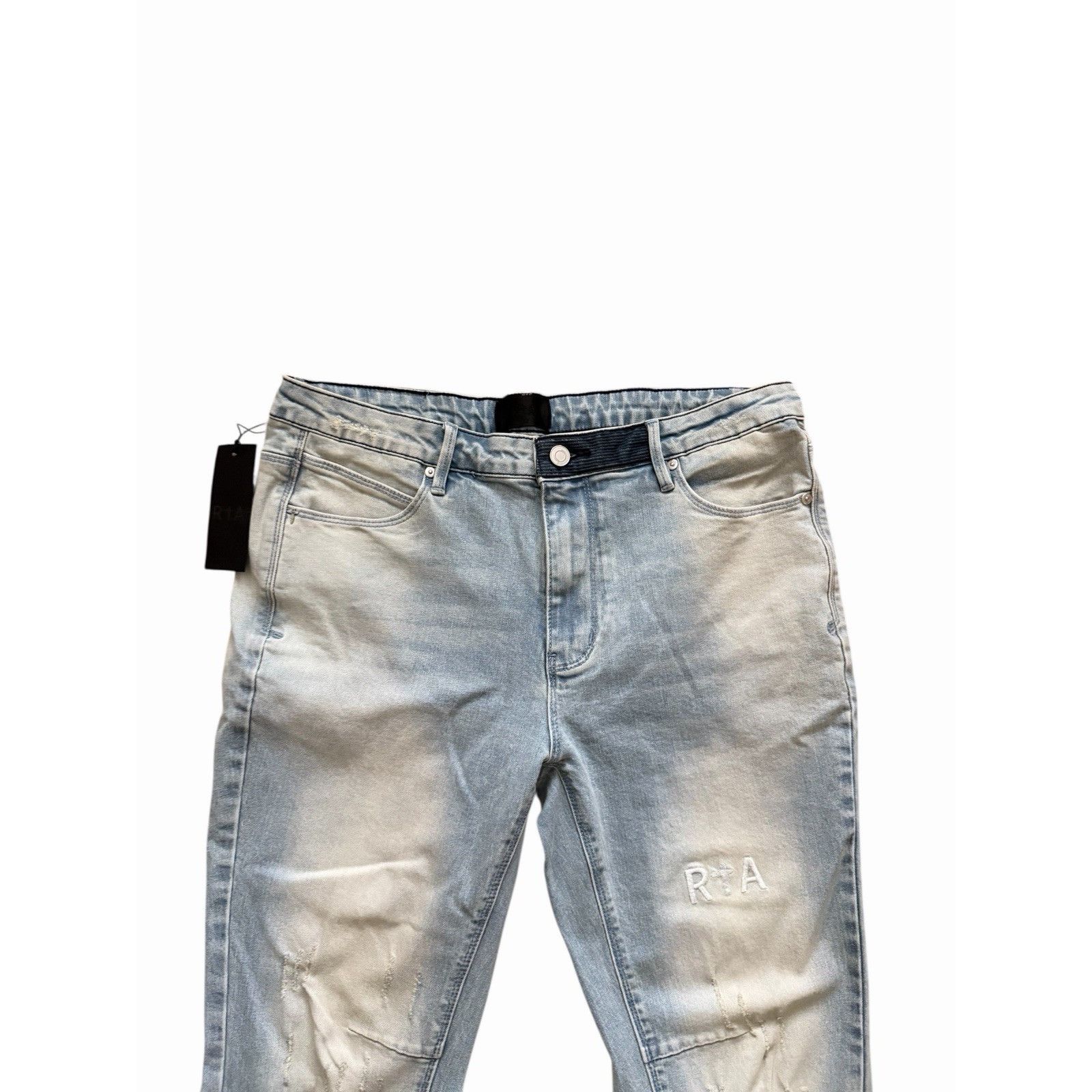 Rta RtA Mens Strikethrough Jeans Bootcut Blue Cloud Size 33/32 Size US 33 - 2 Thumbnail