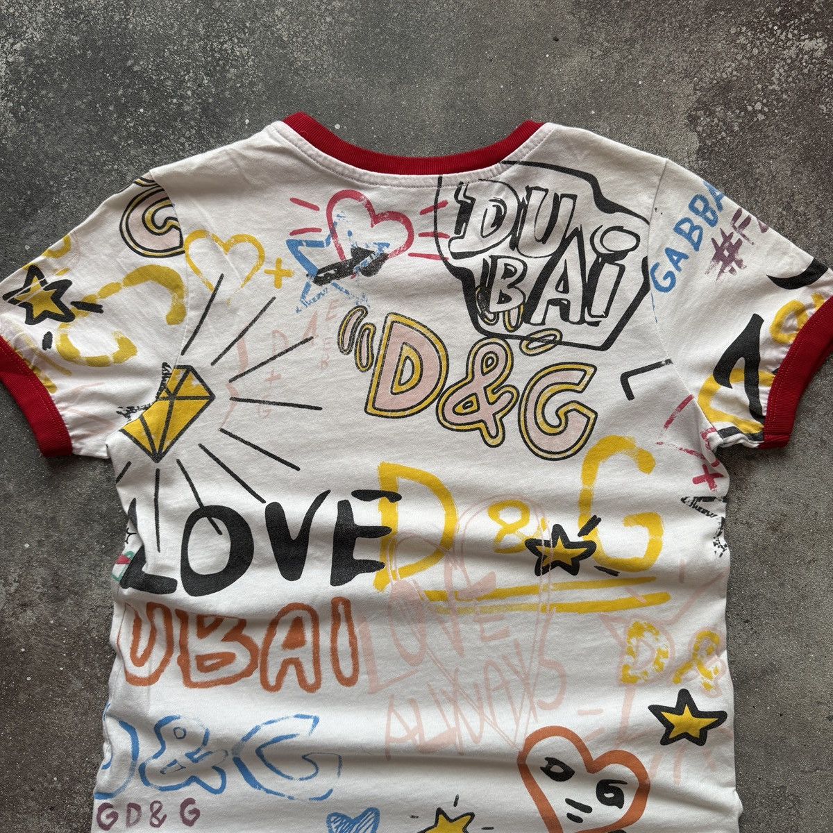 Dolce & Gabbana D&G Dolce & Gabbana Graffiti Print T-Shirt Size S / US 4 / IT 40 - 10 Thumbnail