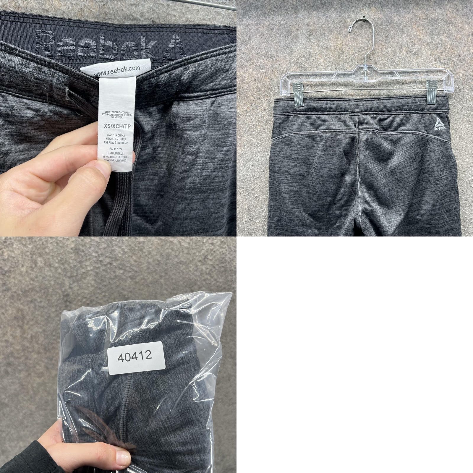 Reebok Reebok Jogger Pants Womens XS Gray Heather Knit Elastic Waist Cuffed Athletic Size 26" / US 2 / IT 38 - 8 Thumbnail