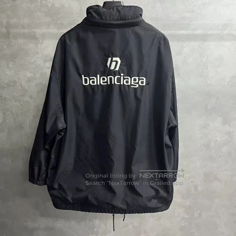 Balenciaga Balenciaga Black Letter Print Hooded Jacket. Size US XS / EU 42 / 0 - 5 Thumbnail