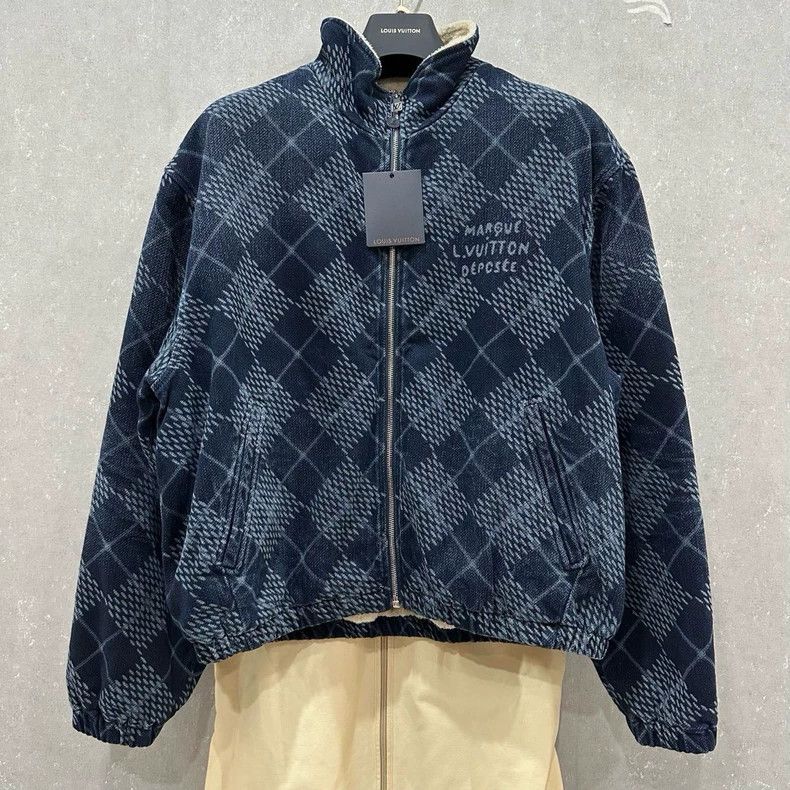 Louis Vuitton Louis Vuitton Blue rhombus lambswool jacket Size US M / EU 48-50 / 2 - 1 Thumbnail