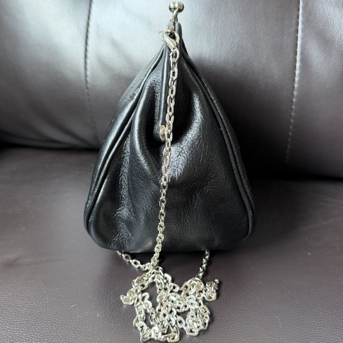 Yohji Yamamoto Yohji Yamamoto - Y’s Kisslock Chain Leather Bag Size ONE SIZE - 5 Thumbnail