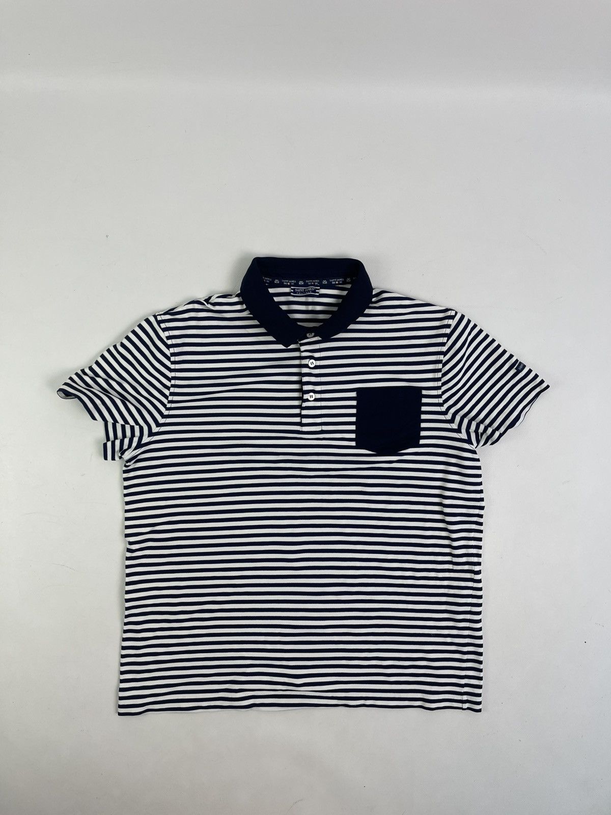 Saint James Stripped Polo, Men's (Size Xl)