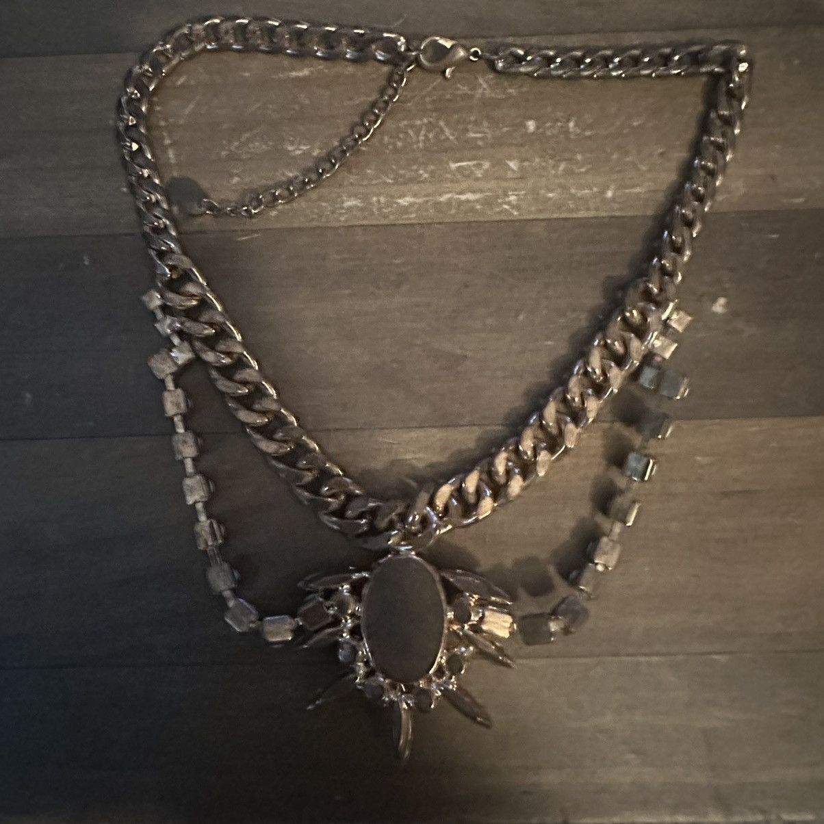 Other Etc! multicolor swag rhinestone statement necklace Size ONE SIZE - 7 Thumbnail