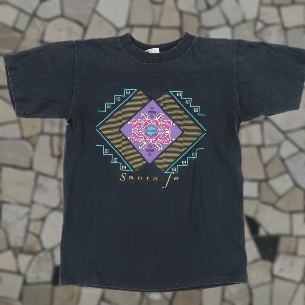 Vintage VTG Resort Images Santa Fe Arizona Solid T-Shirt Black Men's L Shirt Mens VTG Santa Fe Arizona Solid T-Shirt Black L Size US L / EU 52-54 / 3 - 1 Thumbnail