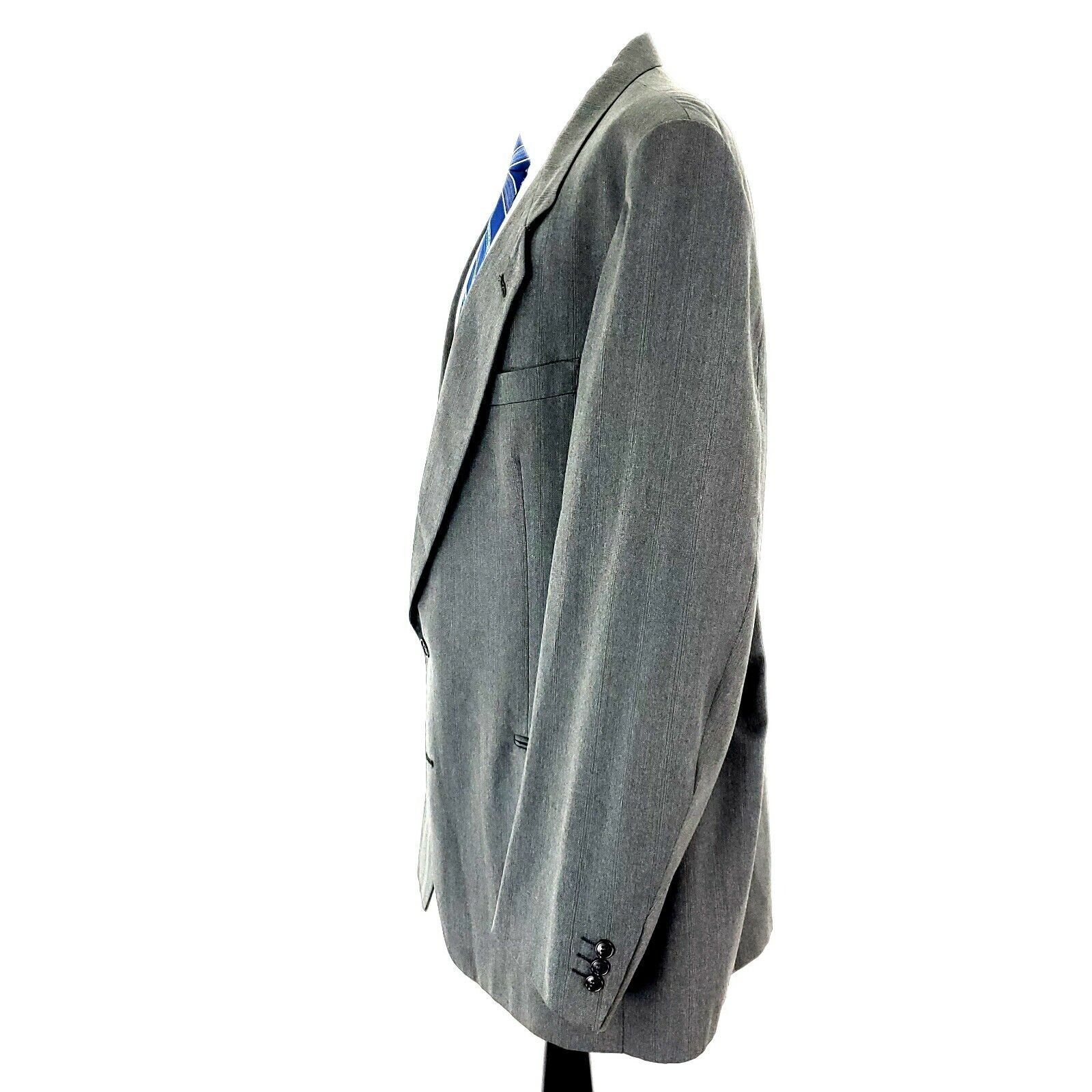 Pierre Cardin Pierre Cardin Wool 2 Button Blazer 44L Portly Green Herringb Size 44L - 5 Thumbnail