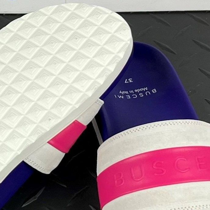 Buscemi Buscemi Slide Sport Purple Trio Leather Sandals US 7 EU 37 Size US 7 / IT 37 - 8 Thumbnail