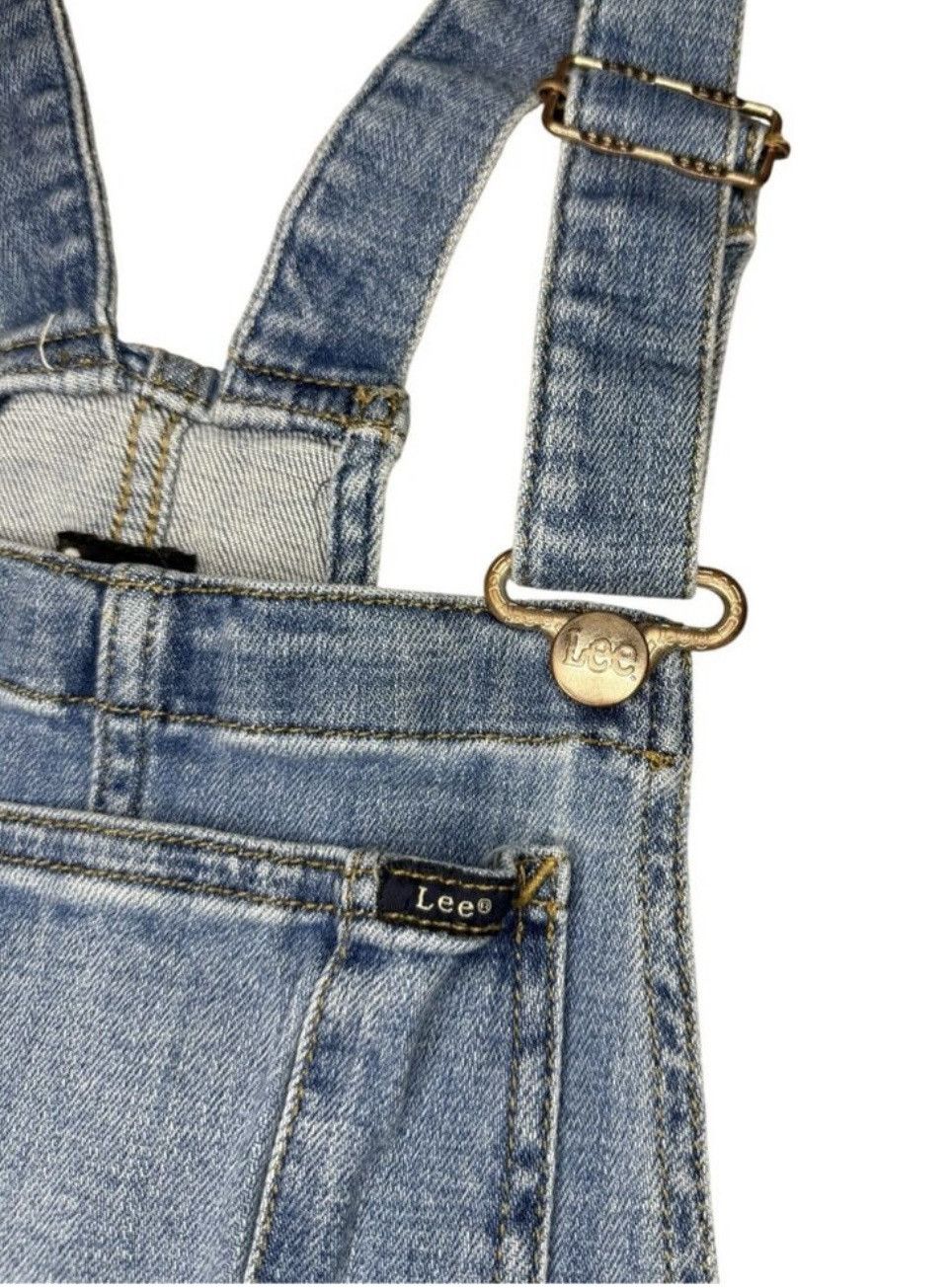 Lee Vtg Lee Women’s Medium Denim Overall Shorts Relaxed 90s Size 34" / US 12 / IT 48 - 4 Thumbnail