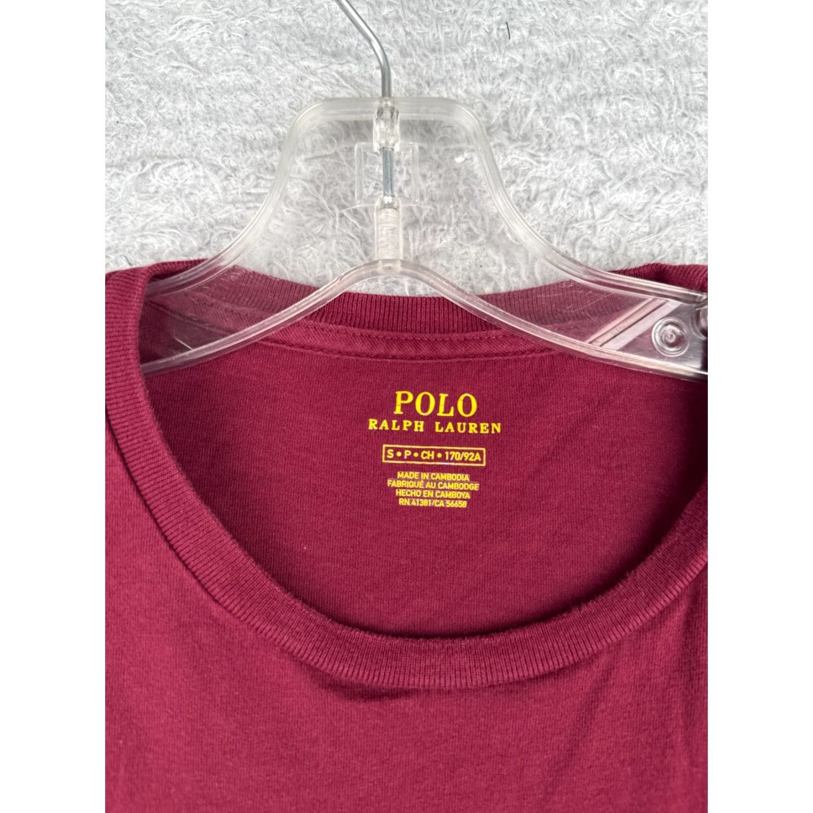 Ralph Lauren VINTAGE Polo Ralph Lauren Shirt Men Small Red Crew Neck Short Sleeve 100% Cotton READ Size US S / EU 44-46 / 1 - 7 Thumbnail