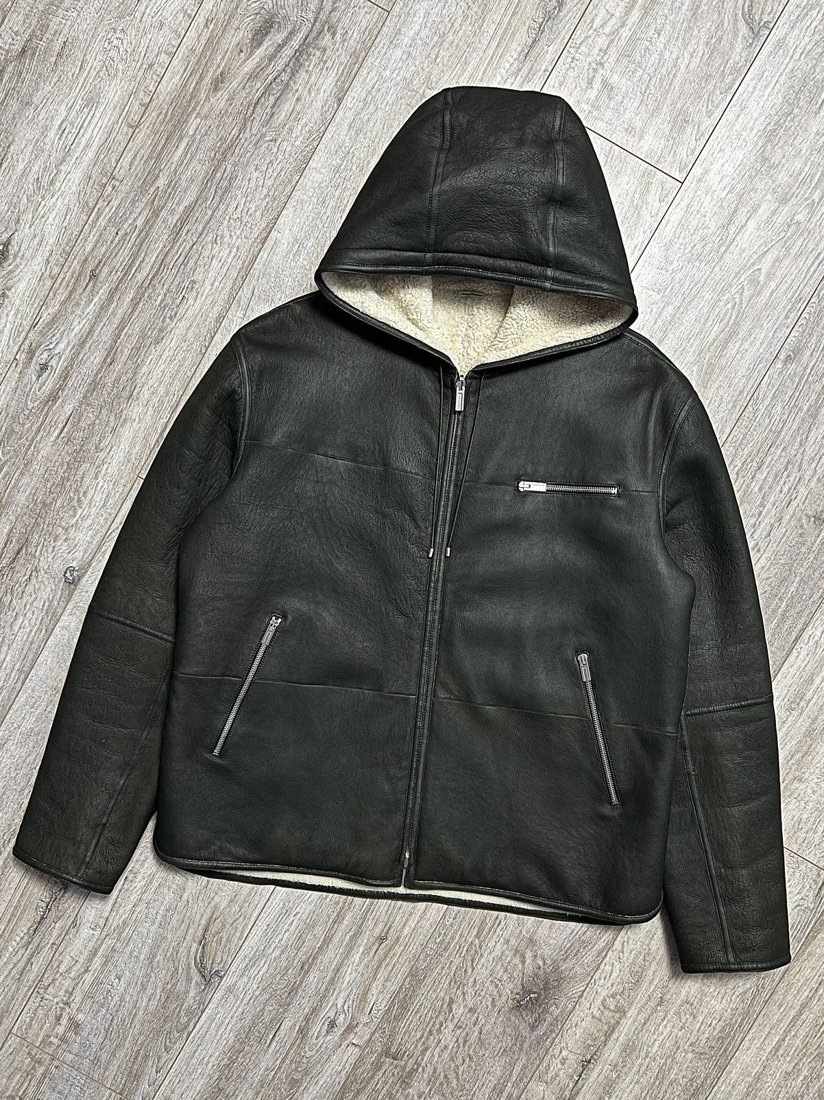 Hermes HERMES Jacket Leather Reversible Lambskin Sheepskin Shearlin Size US XL / EU 56 / 4 - 5 Thumbnail