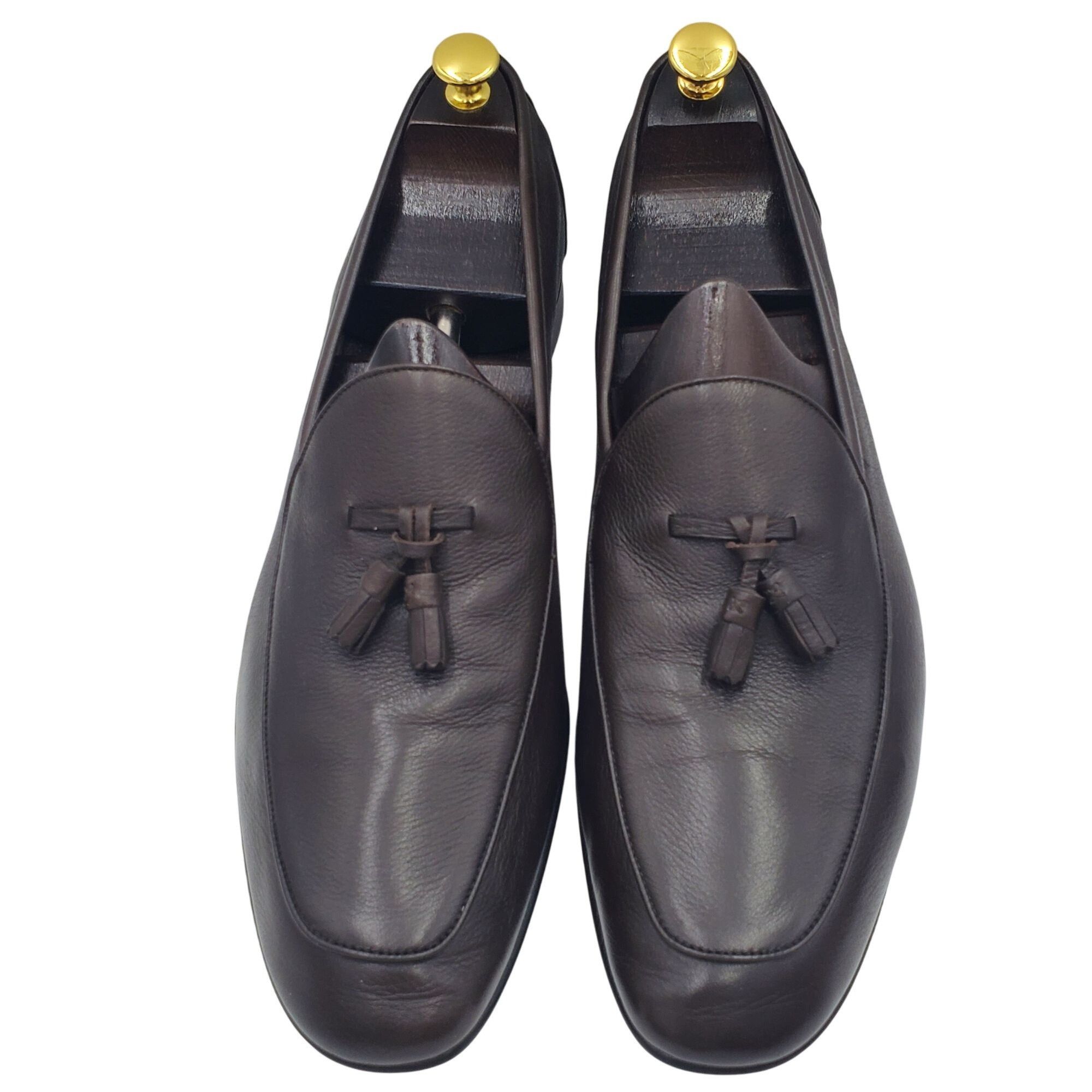 Other Italy Ermenegildo Zegna Men's Size 13US/12EU Brown leather t Size US 13 / EU 46 - 2 Thumbnail