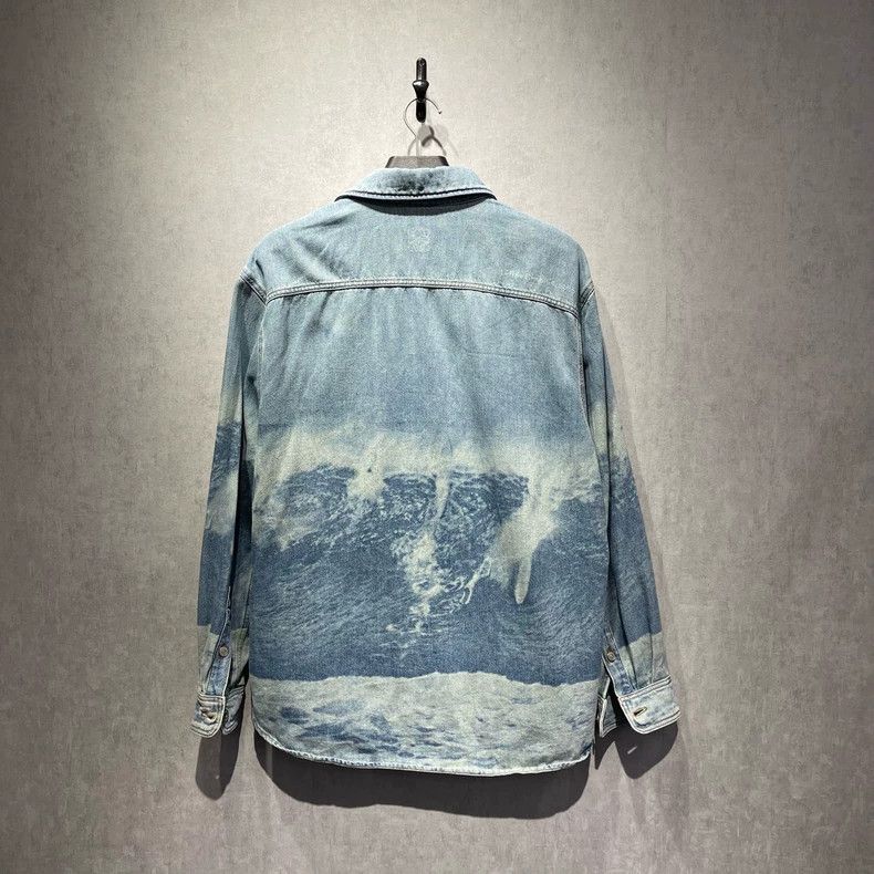 Loewe Loewe Wave printed denim shirt Size L / US 10 / IT 46 - 2 Thumbnail