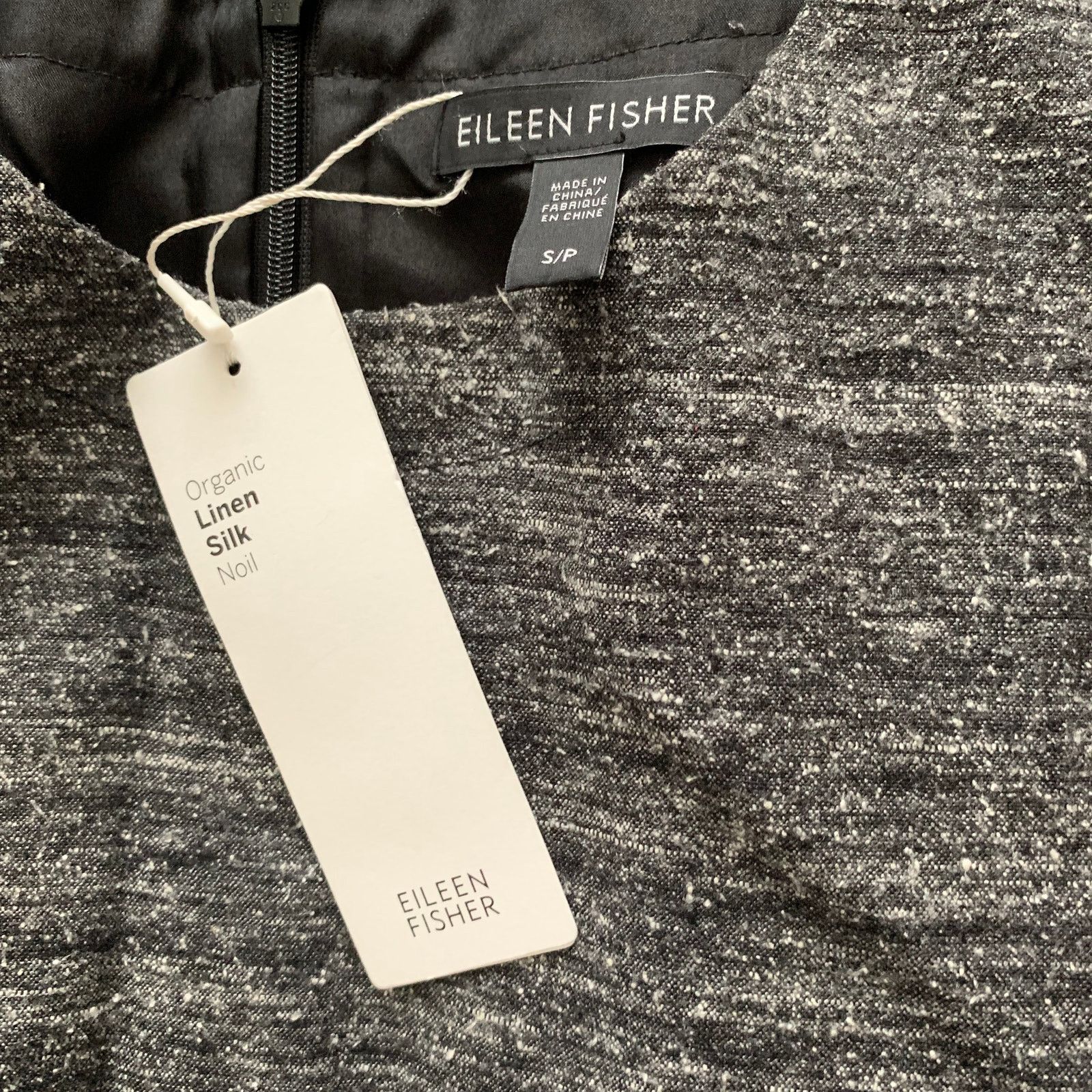 Eileen Fisher NEW Eileen Fisher Heathered Gray Silk Linen Shift Dress S Size S / US 4 / IT 40 - 11 Thumbnail
