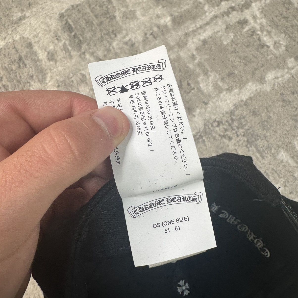 Chrome Hearts Vertical logo waxed denim baseball hat Size ONE SIZE - 9 Thumbnail