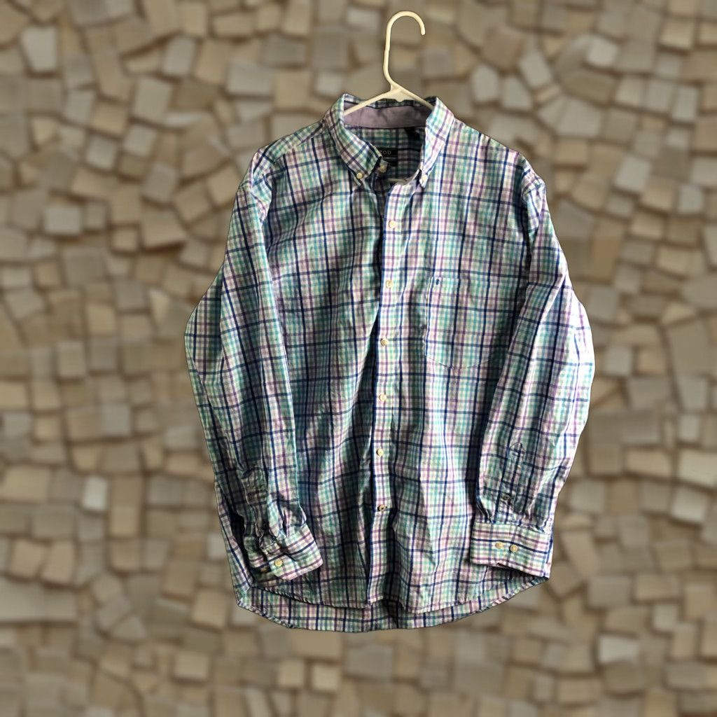 Izod Izod Mens XL Button-Down Long Sleeve Collared Striped Multicolor Blue Shirt Size US XL / EU 56 / 4 - 1 Thumbnail
