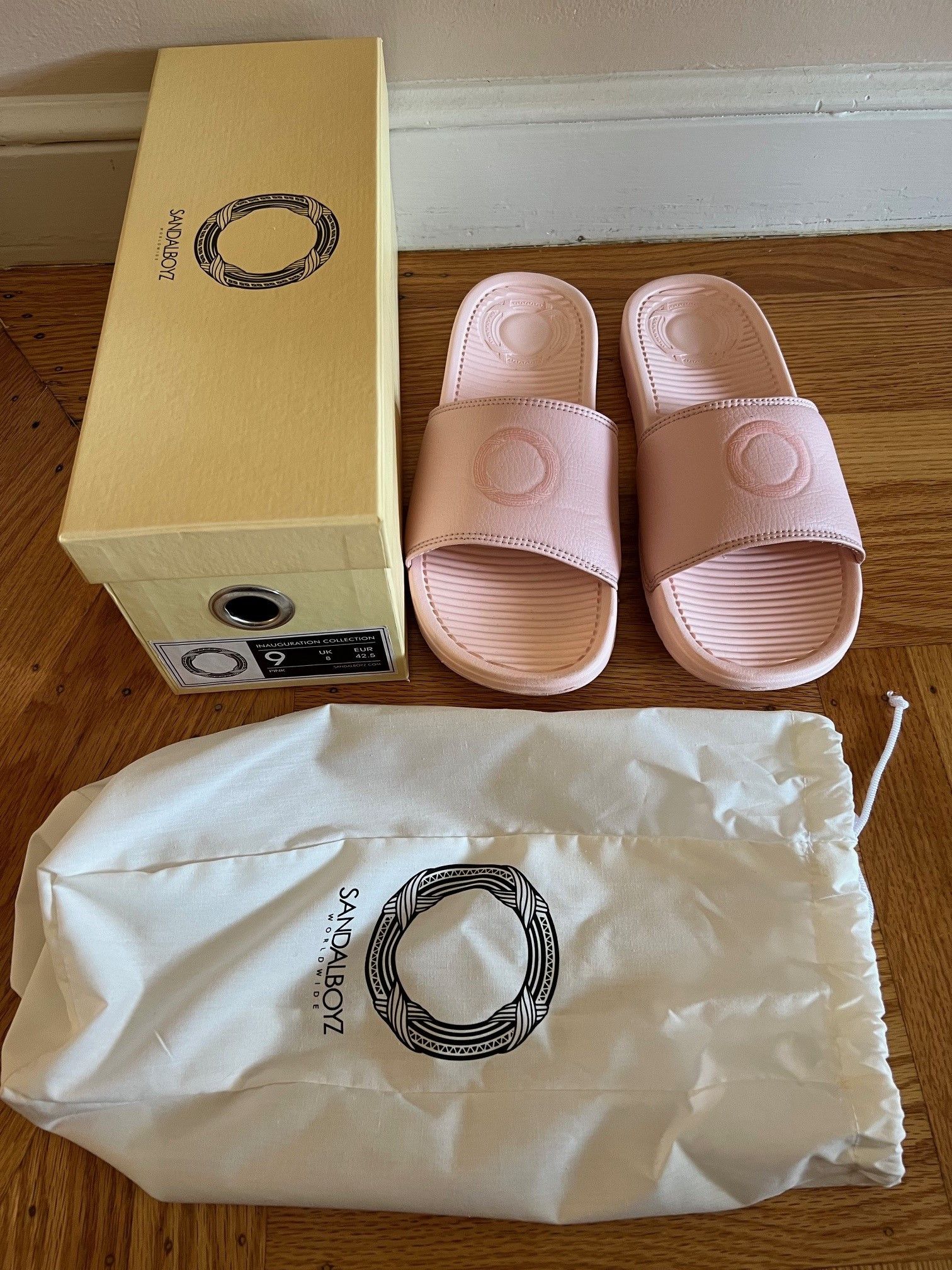 Sandalboyz Pastel Pink Slides Sandal Boyz Pastel Pink Sandals sz 12 SandalBoyz 11.5 | eBay main image 4