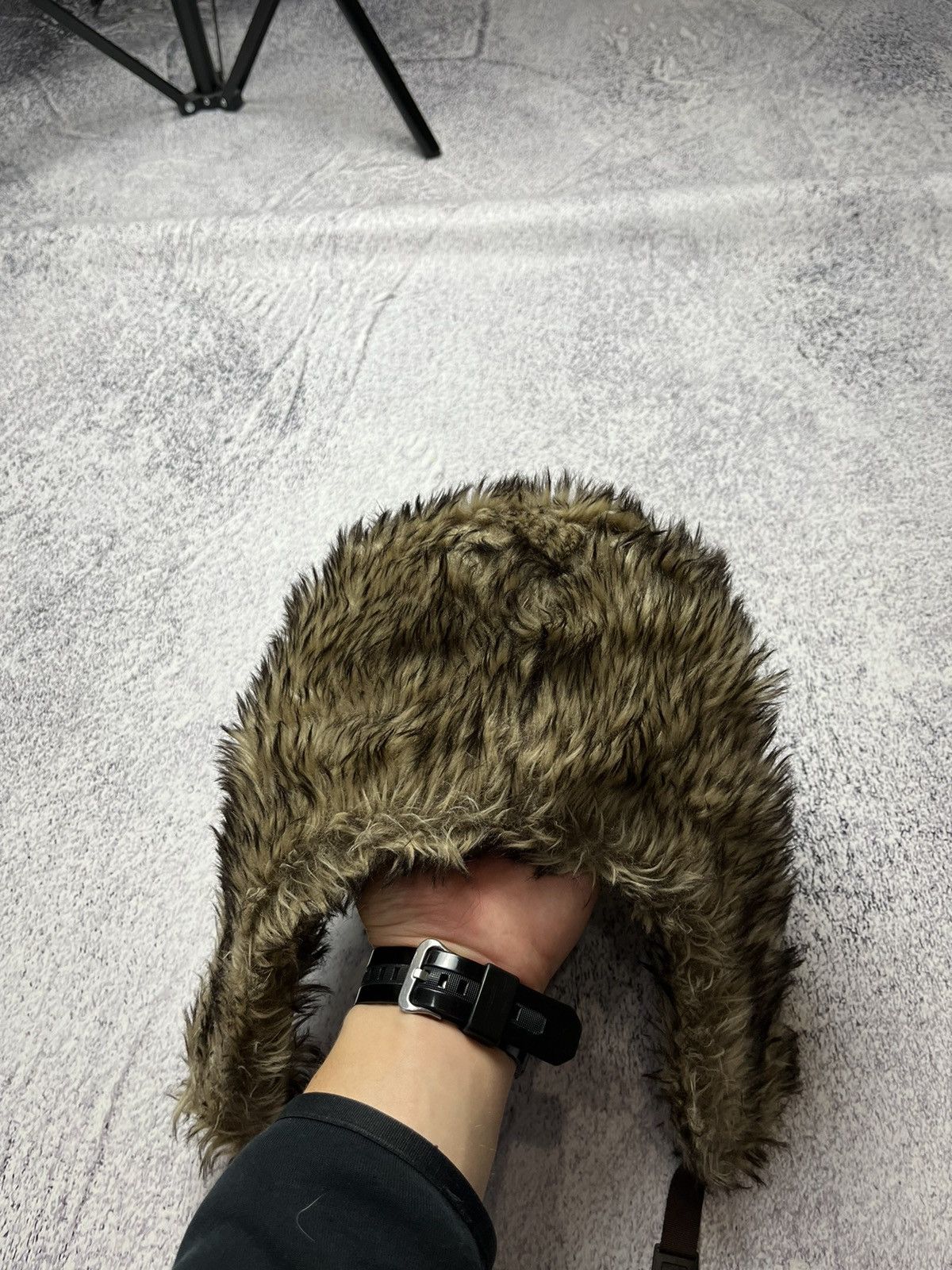 20471120 Vintage fuzzy mohair japanese ushanka hat avant garde Size ONE SIZE - 6 Thumbnail