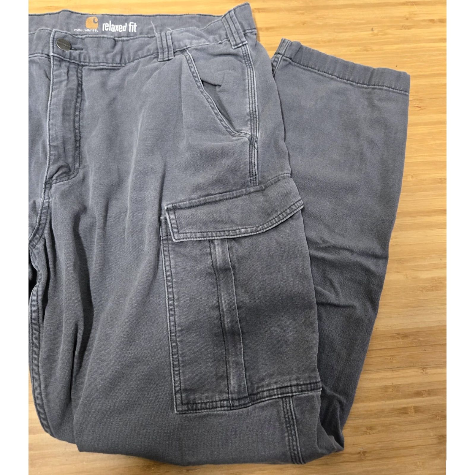 Carhartt Carhartt Pants Mens 40x32 Gray Cargo Relaxed Fit Work Utility Stretch 103574 Size US 40 / EU 56 - 4 Thumbnail