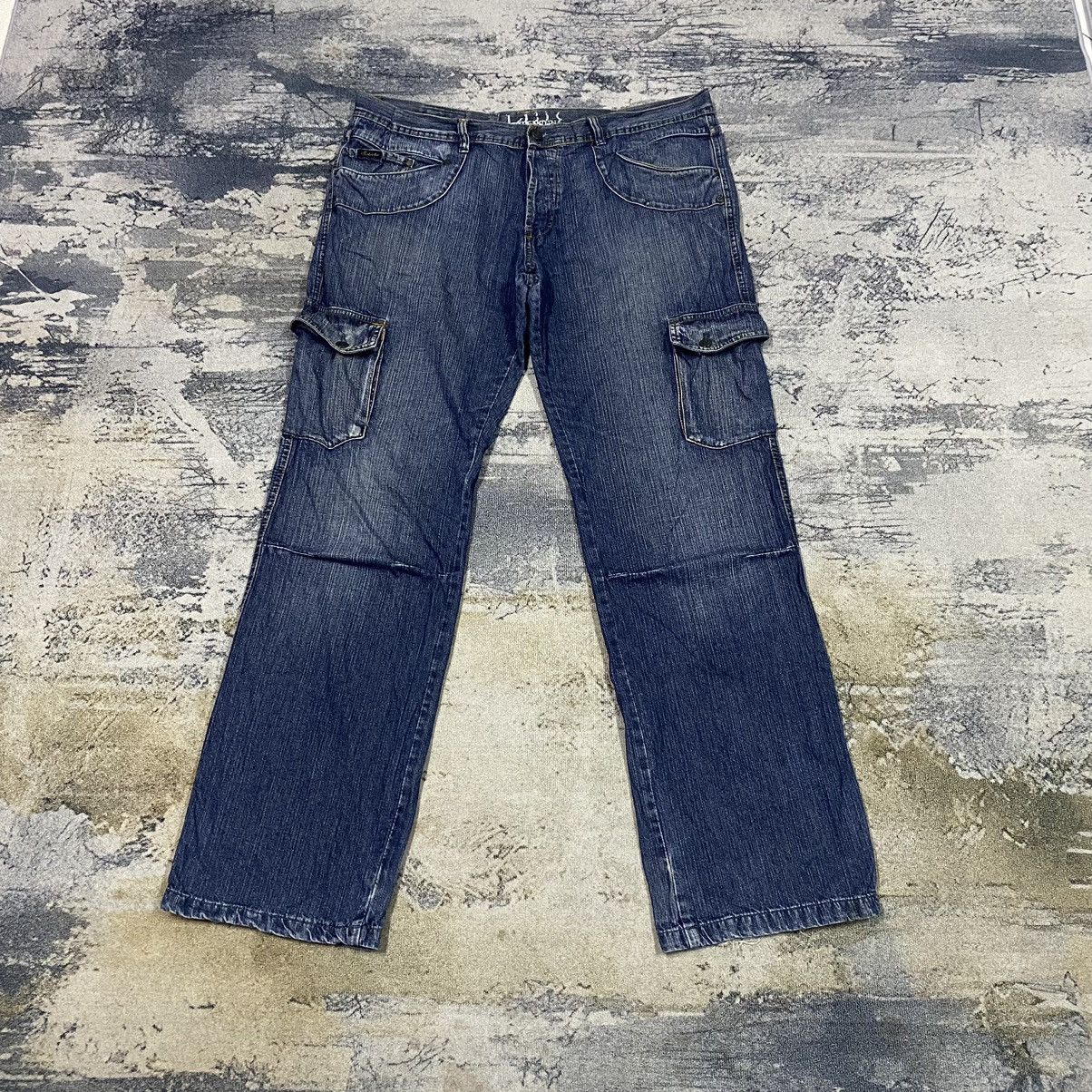 image of Vintage Japan Solido Cargo Denim Jeans in Blue Denim, Men's (Size 40)