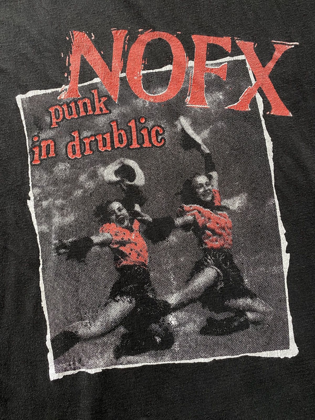Band Tees RARE Vintage Nofx Punk In Drublic Tshirt Black Version Size US XL / EU 56 / 4 - 2 Thumbnail