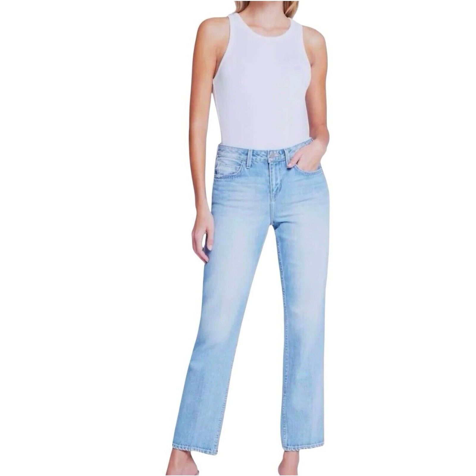 L'AGENCE L’Agence Marjorie Slouch Slim Straight Jeans Mayfield Sz 28 Size 28" / US 6 / IT 42 - 1 Thumbnail