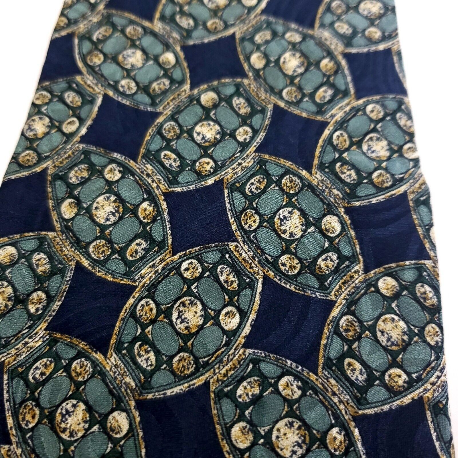 Guy Laroche Guy Laroche Green Blue Abstract Geometric Print Short Wide S Size ONE SIZE - 2 Thumbnail