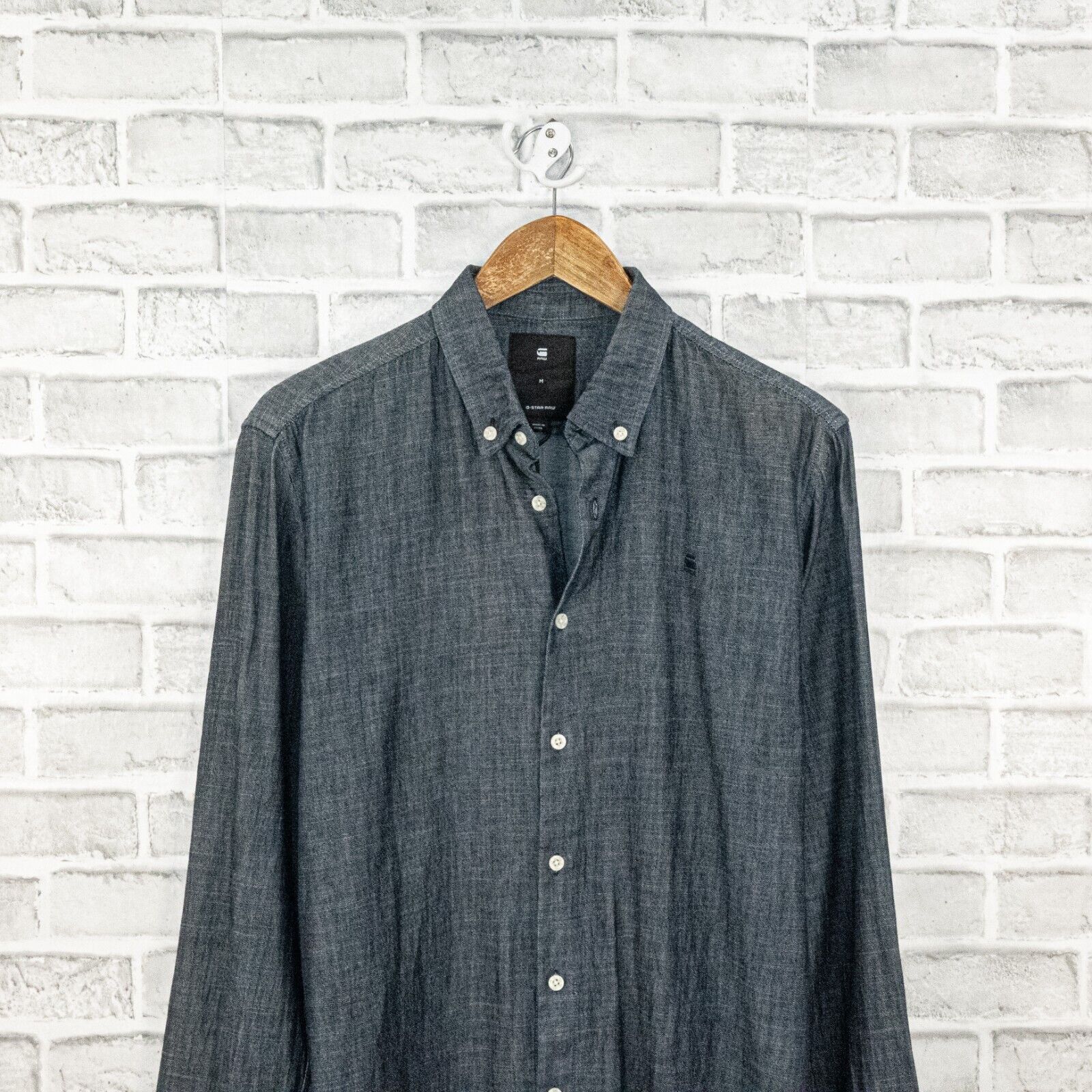 G-Star G Star RAW Straight fit Button Down denim Shirt chambray Size US M / EU 48-50 / 2 - 4 Thumbnail