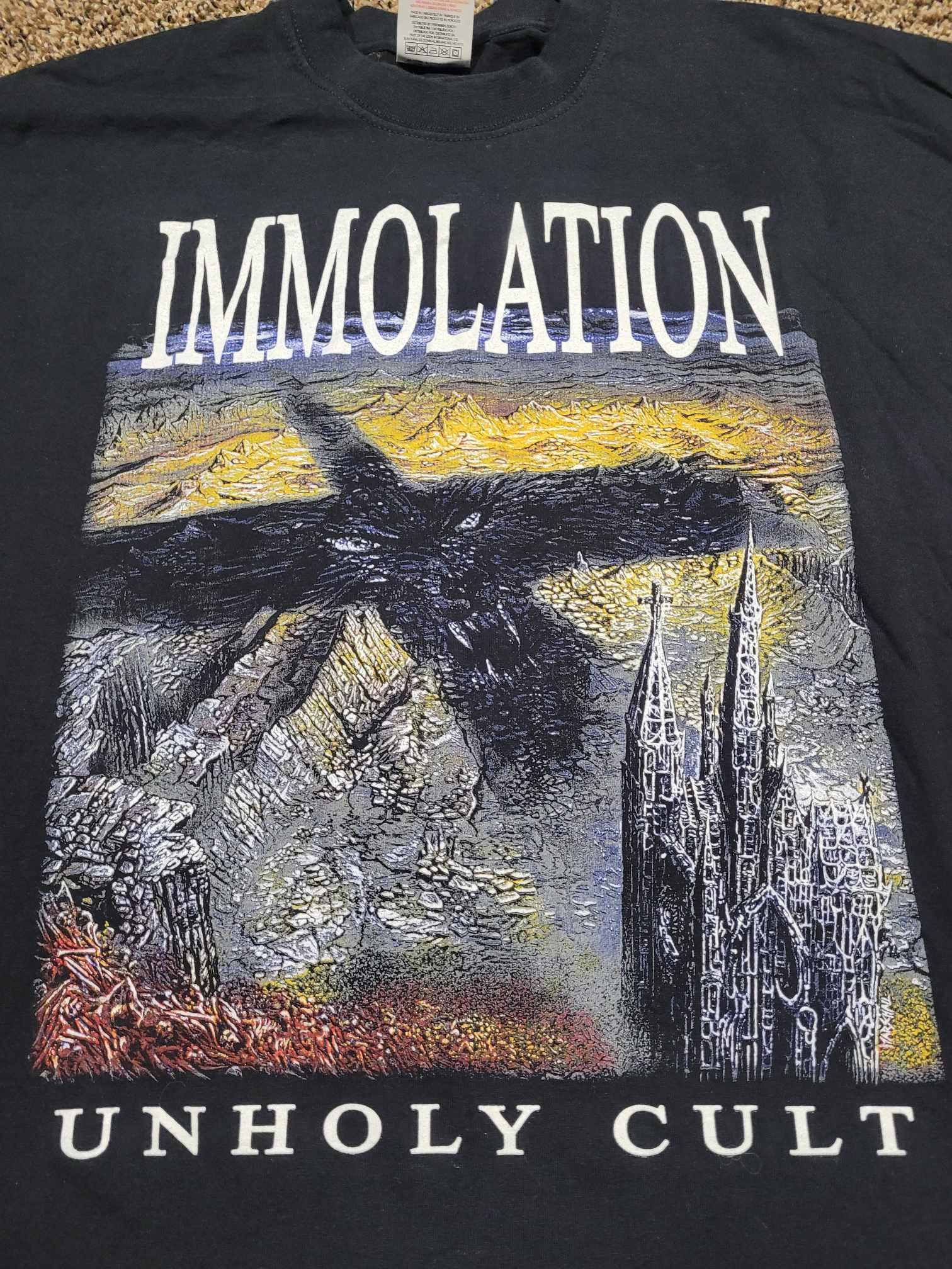 Band Tees × Vintage Immolation Unholy Cult 2003 European Tour Shirt ...