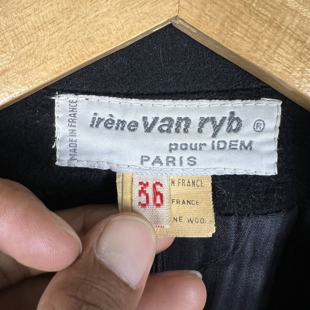 Vintage Irene Van Ryb Pour Idem Paris Wool Cashmere Jacket