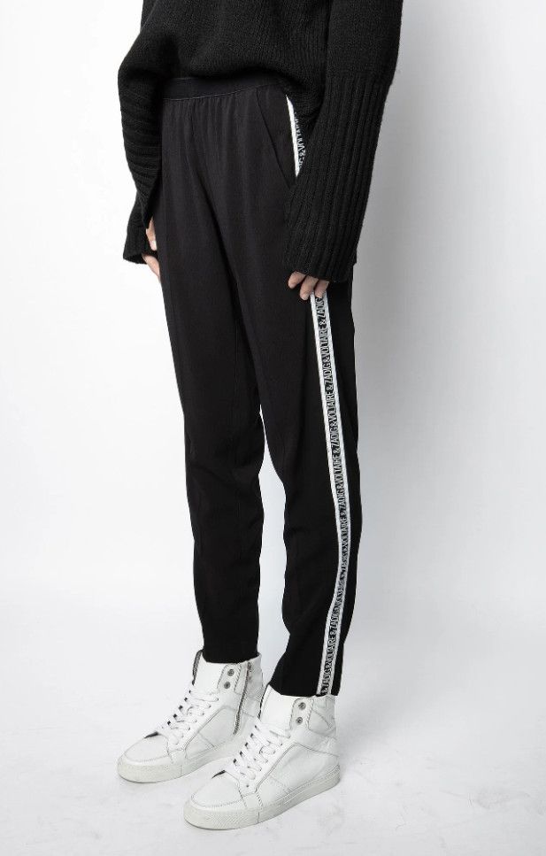 Zadig & Voltaire Zadig & Voltaire Paula Band Perm Trouser Pant in Black 38/M Size 30" / US 8 / IT 44 - 3 Thumbnail