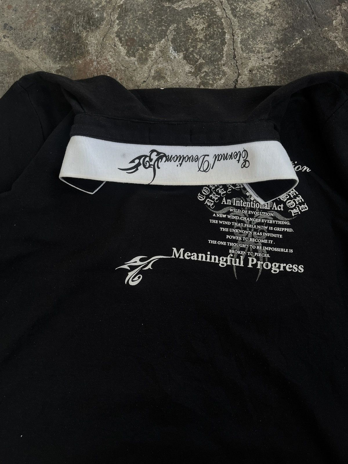 If Six Was Nine PRACT JAPANESE DOUBLE COLLAR POEM TRIBAL GOTHIC Y2K PUNK Size US M / EU 48-50 / 2 - 5 Thumbnail