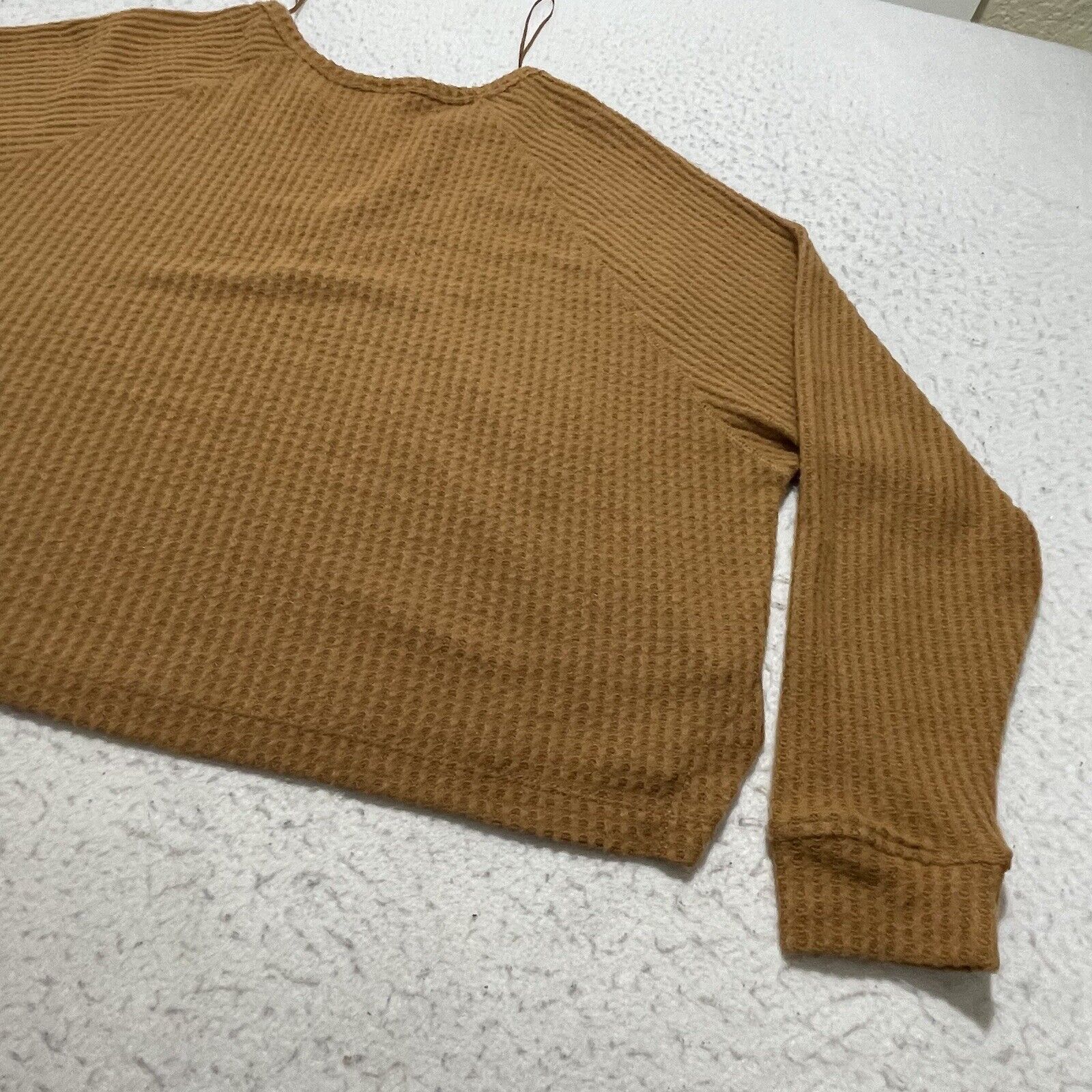 Nordstrom Abound Pullover Sweater Brown Long Sleeve Notch Neck Knit Size L / US 10 / IT 46 - 10 Thumbnail