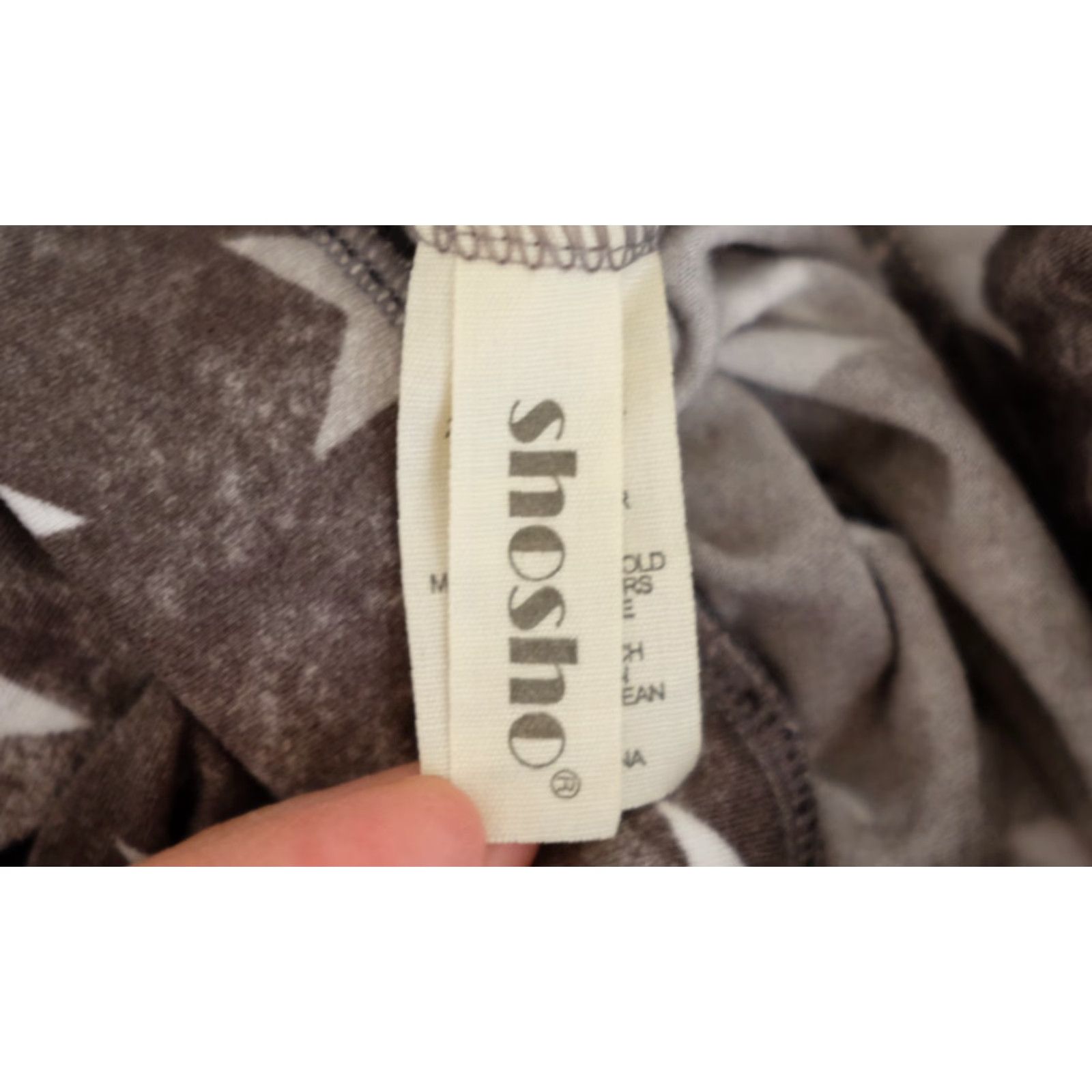 Vintage SHOSHO Nwot! Stretchy Soft Star Print Leggings Grey/White Women's S/M #H96-28 Leggings Size 28" / US 6 / IT 42 - 7 Thumbnail