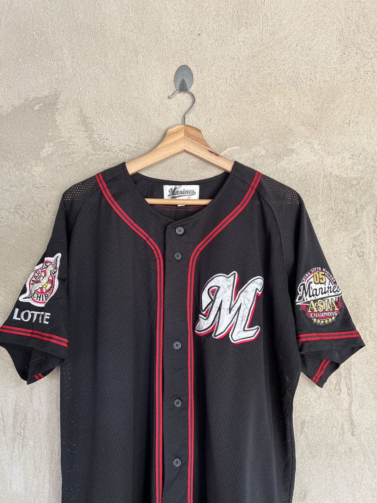 Japanese Brand Vintage Marines Chiba Lotte Jersey Shirt Size US L / EU 52-54 / 3 - 3 Thumbnail