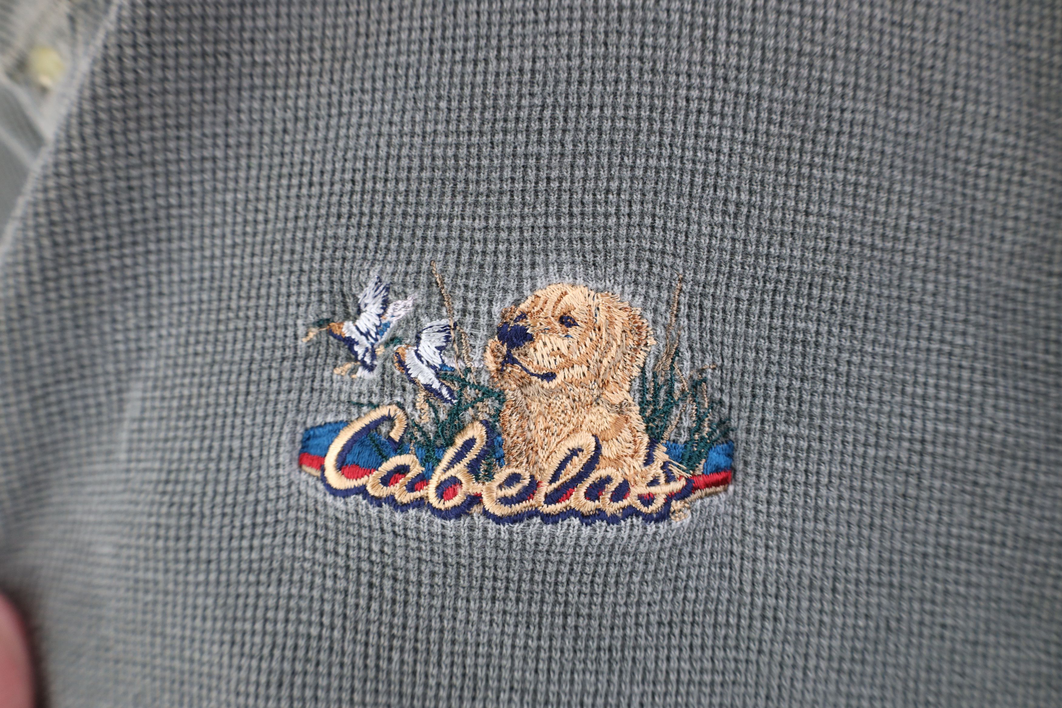 Cabelas Vintage 90s Cabelas Waffle Knit Long Sleeve Henley T-Shirt Size US XL / EU 56 / 4 - 4 Thumbnail