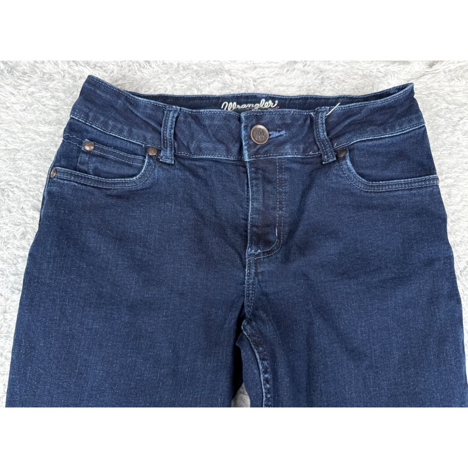 Wrangler Wrangler Jeans Juniors 5 Blue Denim Bootcut Distressed Cotton Western 28x31 Size 27" / US 4 / IT 40 - 4 Thumbnail